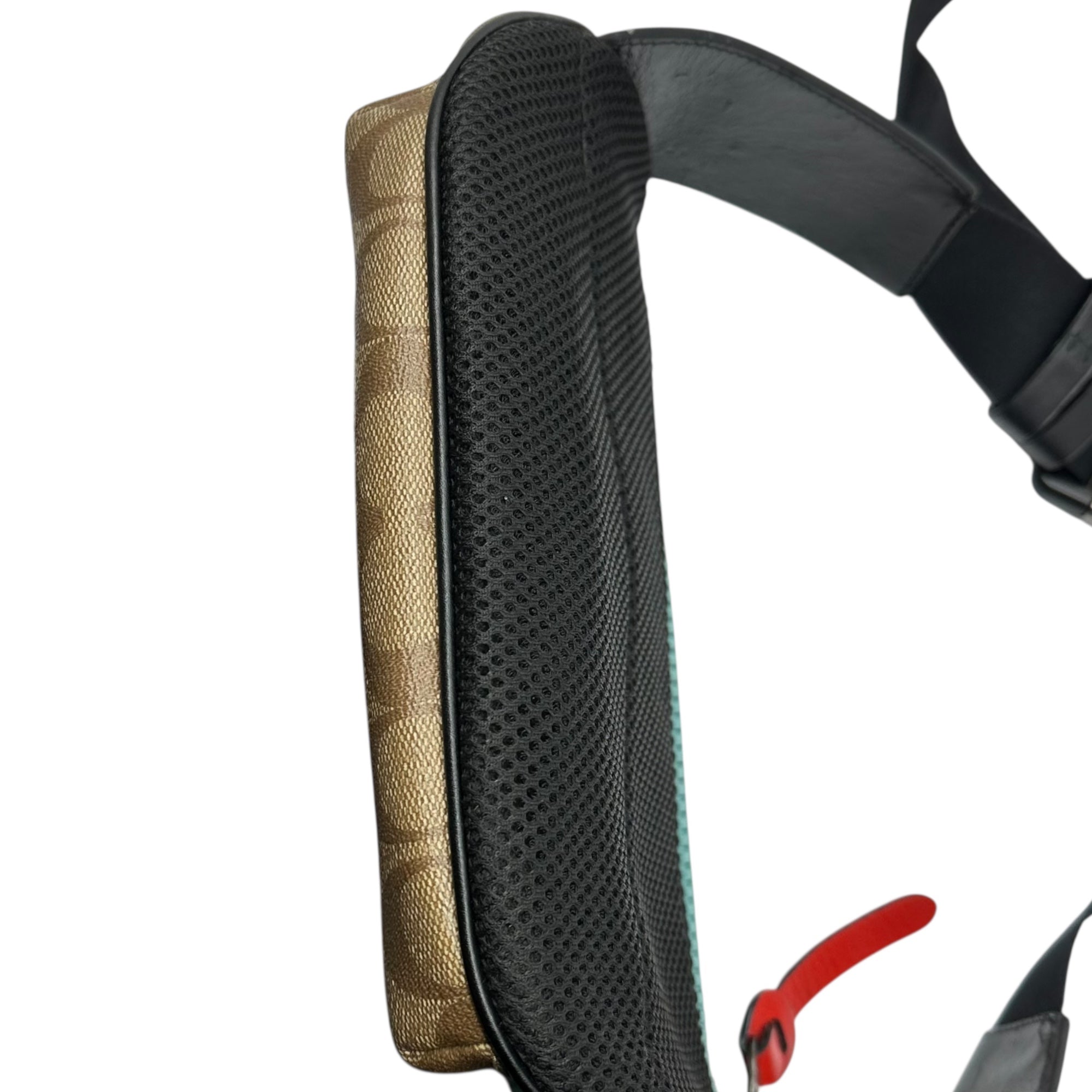 COACH(コーチ) Logo Patch Signature Body Bag ロゴ ワッペン シグネチャー ボディバッグ F72931 ベージュ×ブラック ウエスト ポーチ ショルダー バッグ 斜め掛け