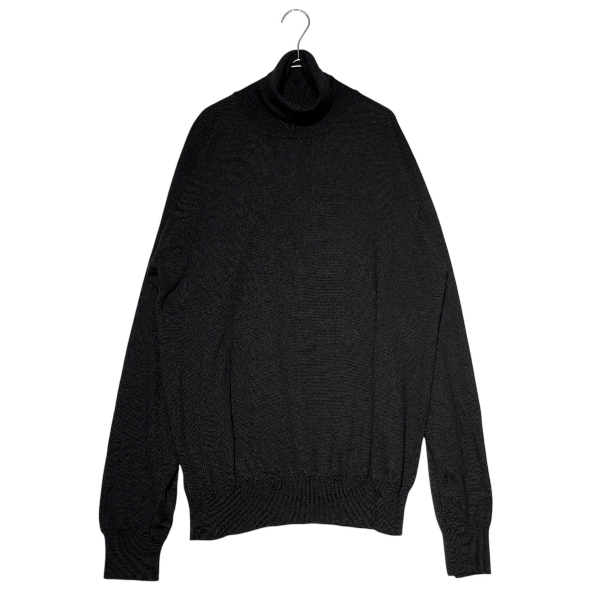 GUCCI(グッチ) Cashmere and silk blend turtleneck knit カシミア シルク混 タートルネック ウール ニット 022056 21979 52(L) ブラック