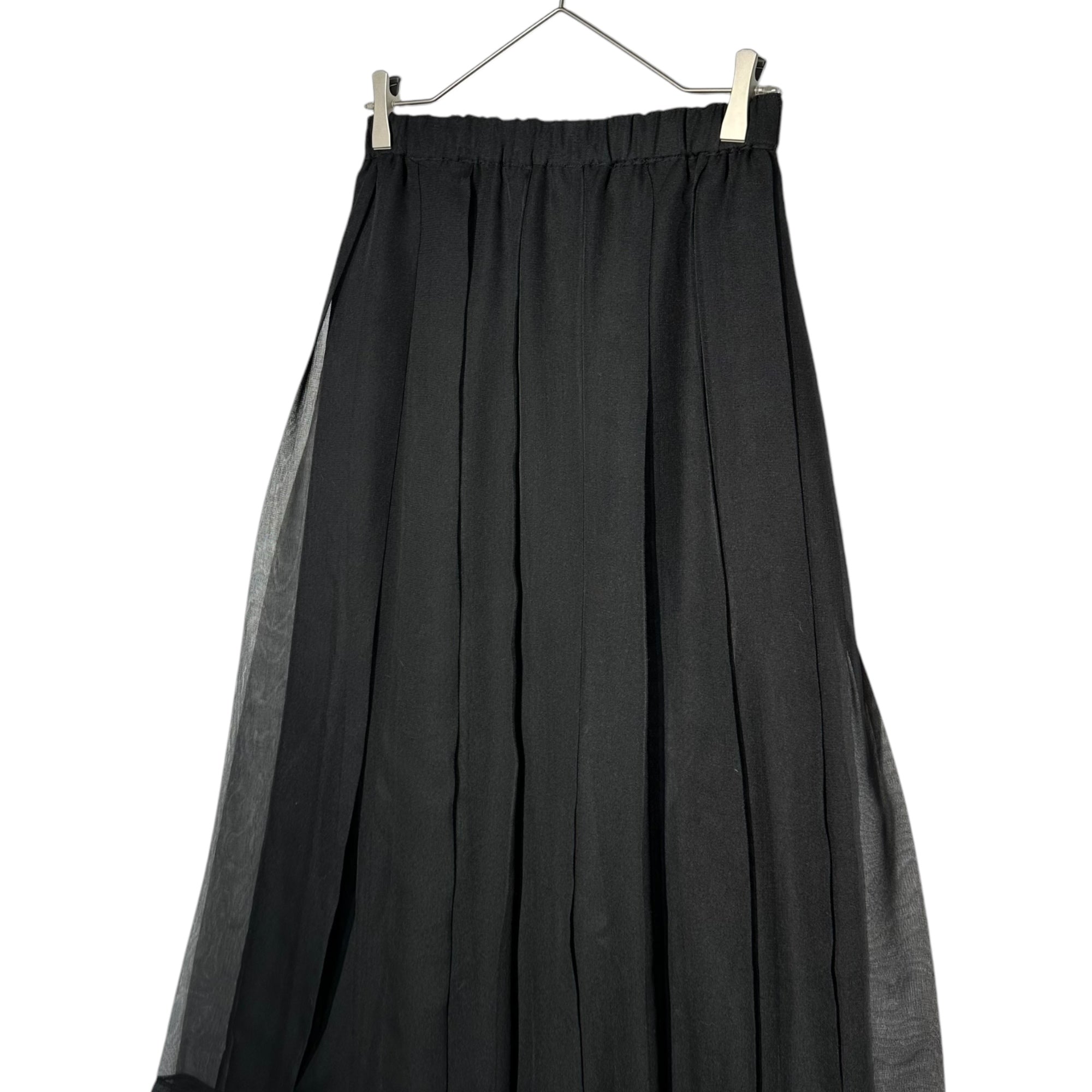 robe de chambre COMME des GARCONS(ローブドシャンブルコムデギャルソン) 97SS Pleated tulle long skirt 90年代 プリーツ チュール ロング スカート RS-100200 FREE ブラック AD1996