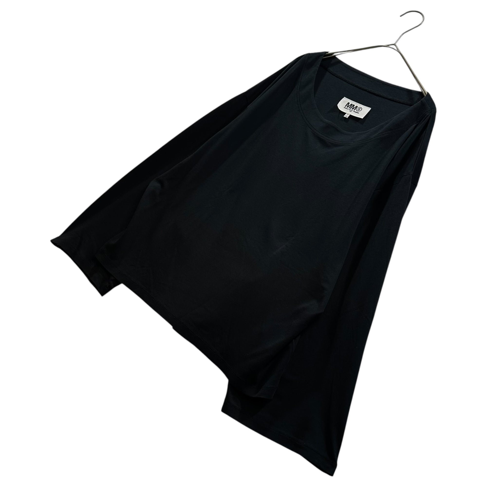 MM6 Maison Margiela(エムエムシックス) 2015's Wide-Sleeve Basic T-Shirt ワイドスリーブ ベーシック カットソー 52GC000122329 M ブラック スタッフインターナショナル 男性着用可能
