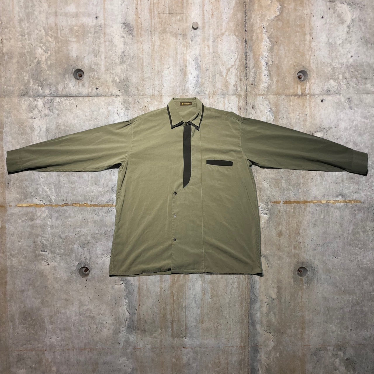 Nazareno Gabrielli(ナザレノガブリエル) 90'sデザインシャツ 48(Lサイズ程度) カーキ