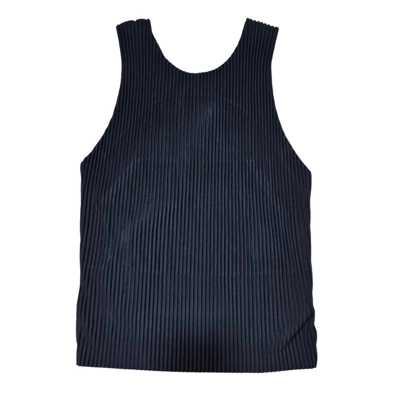 HOMME PLISSE ISSEY MIYAKE(オムプリッセイッセイミヤケ) 19AW pleated apron vest/プリーツエプロンベスト HP93JK101 SIZE FREE ネイビー