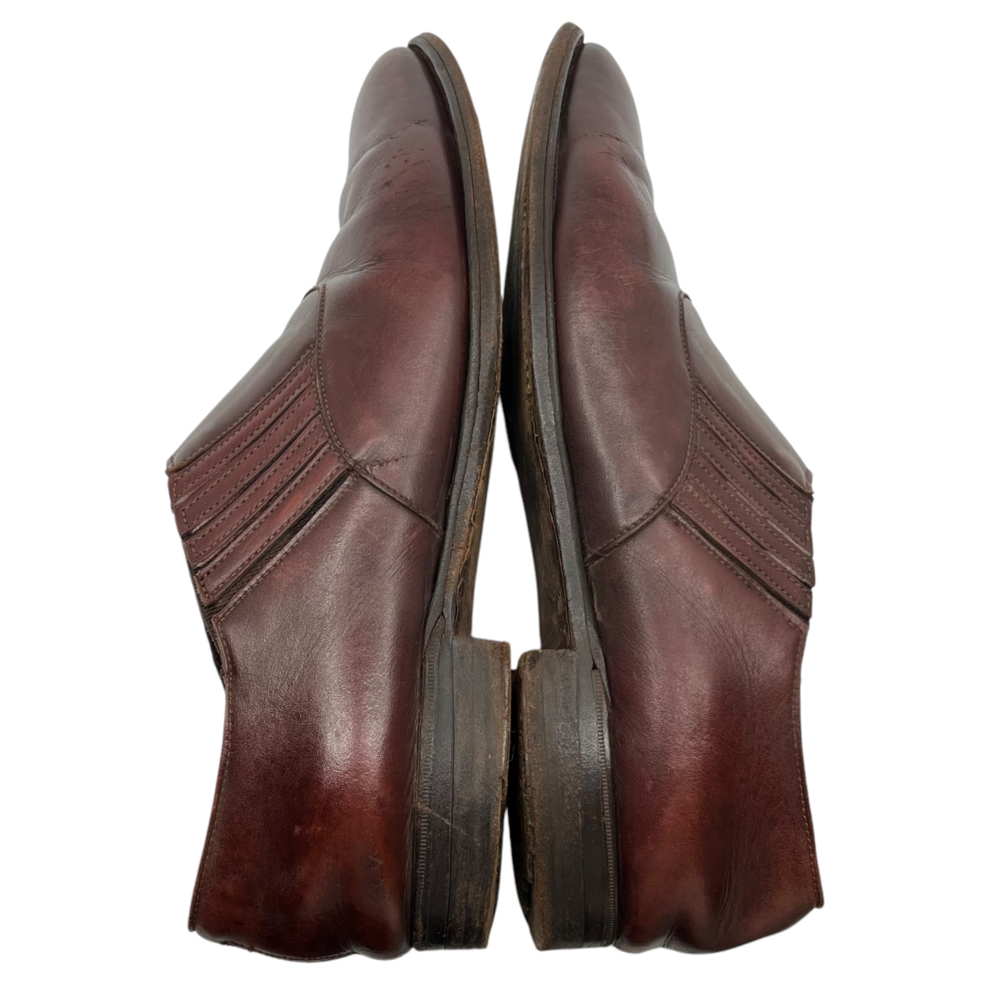 Tricker's(トリッカーズ) Lazy man レイジーマン サイド エラスティック スリッポン 075366 8-5(27cm程度) ブラウン レザー シューズ