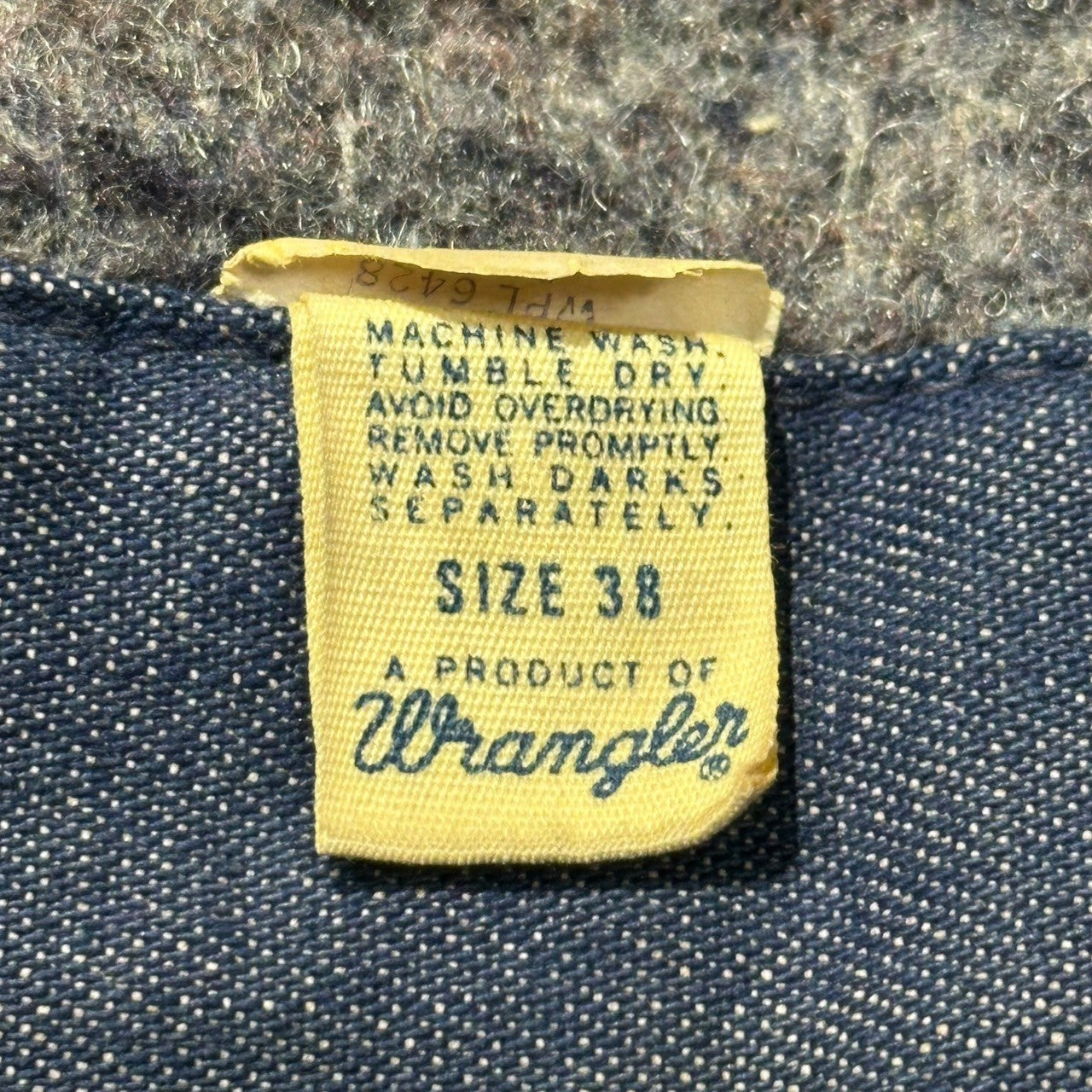 WRANGLER(ラングラー) 70's Denim Coverall Blanket ブランケット ライナー デニム カバーオール 38(M程度) インディゴ 70年代 ヴィンテージ ジャケット