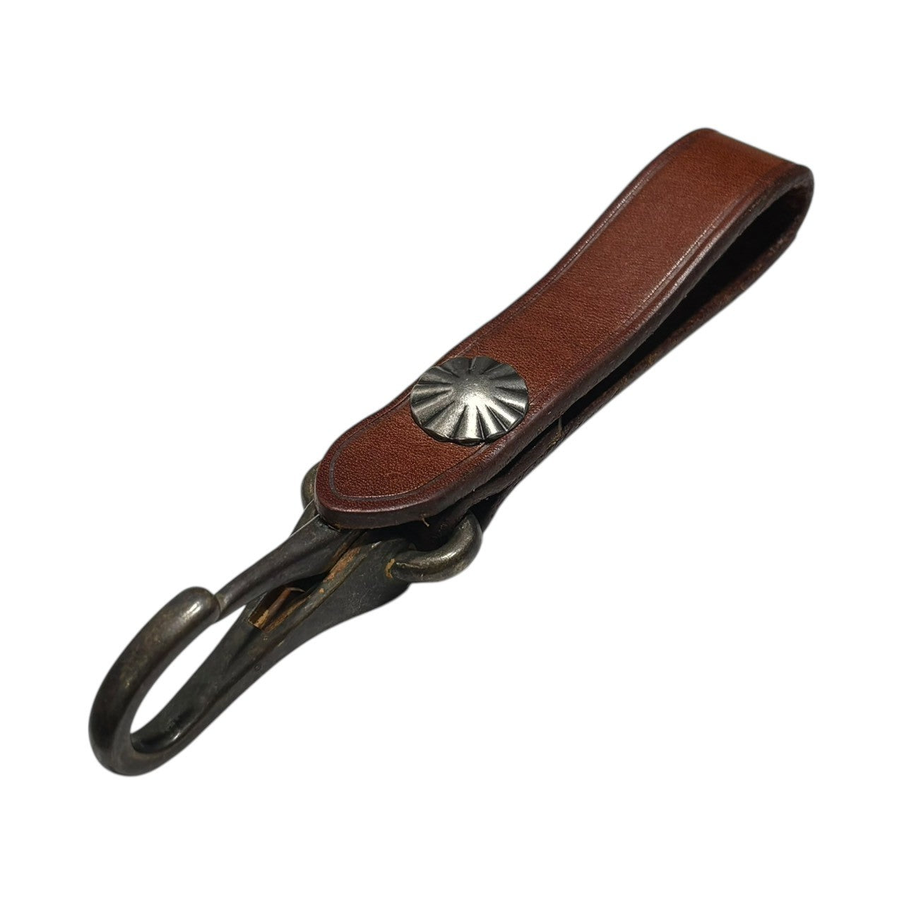 RRL(ダブルアールエル) Leather Concho Hook Keyring レザー コンチョ フック キーホルダー 9739001 ブラウン