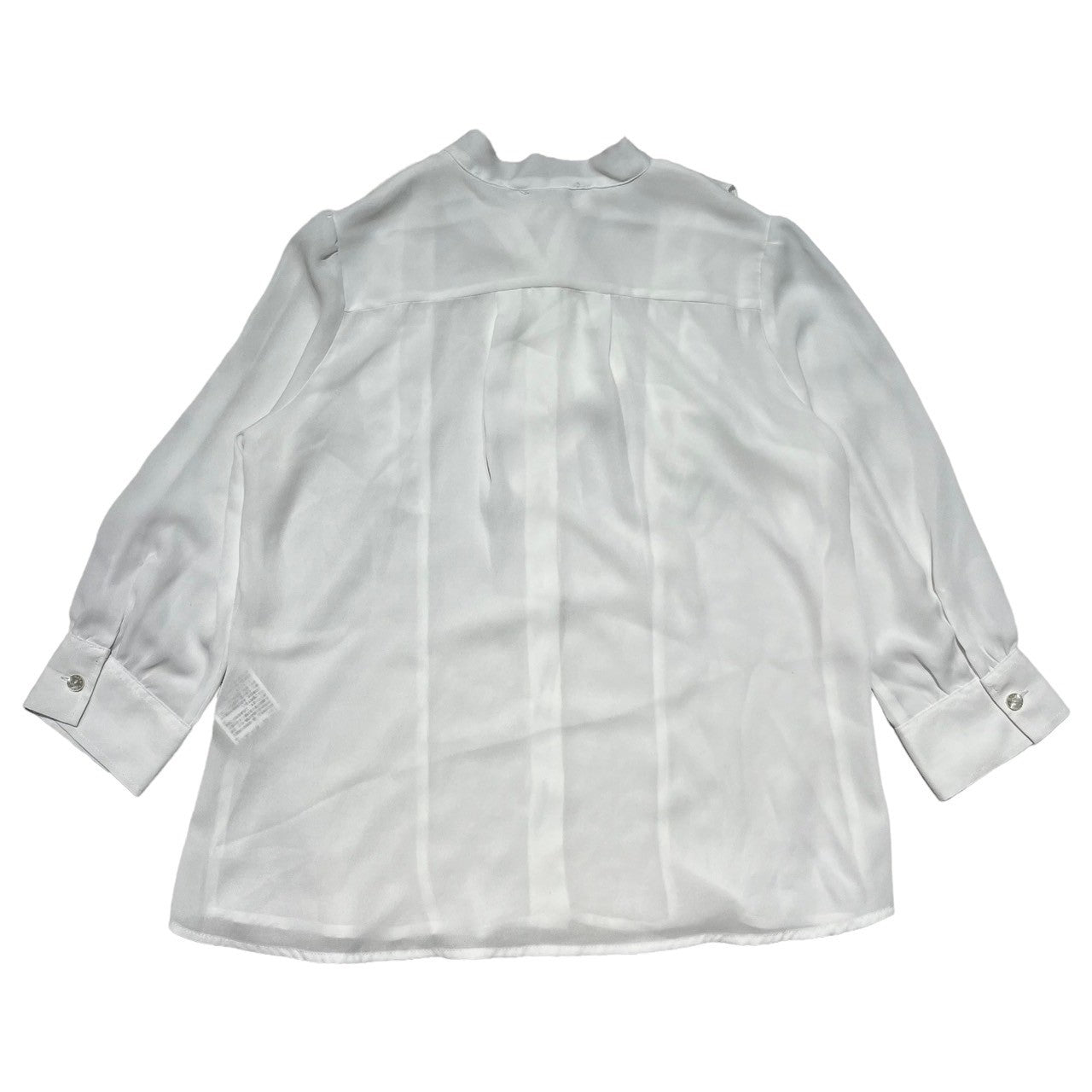 NARA CAMICIE(ナラカミーチェ) ジョーゼットボウタイダブルフリルブラウス 10-31-02-046 0 ホワイト 参考定価¥27,500(税込)