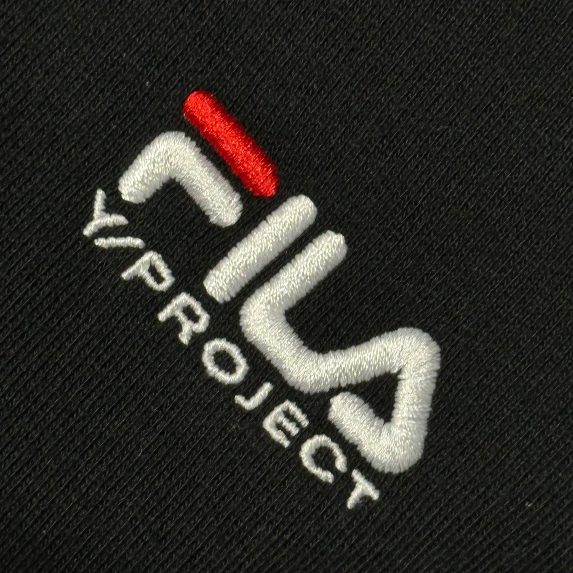 Y/Project×FILA(ワイプロジェクト×フィラ) 22SS Rebuild Food Logo Hoodie 再構築 フード ロゴ パーカー YPFISWERAT3 UNISEX S ブラック コラボ