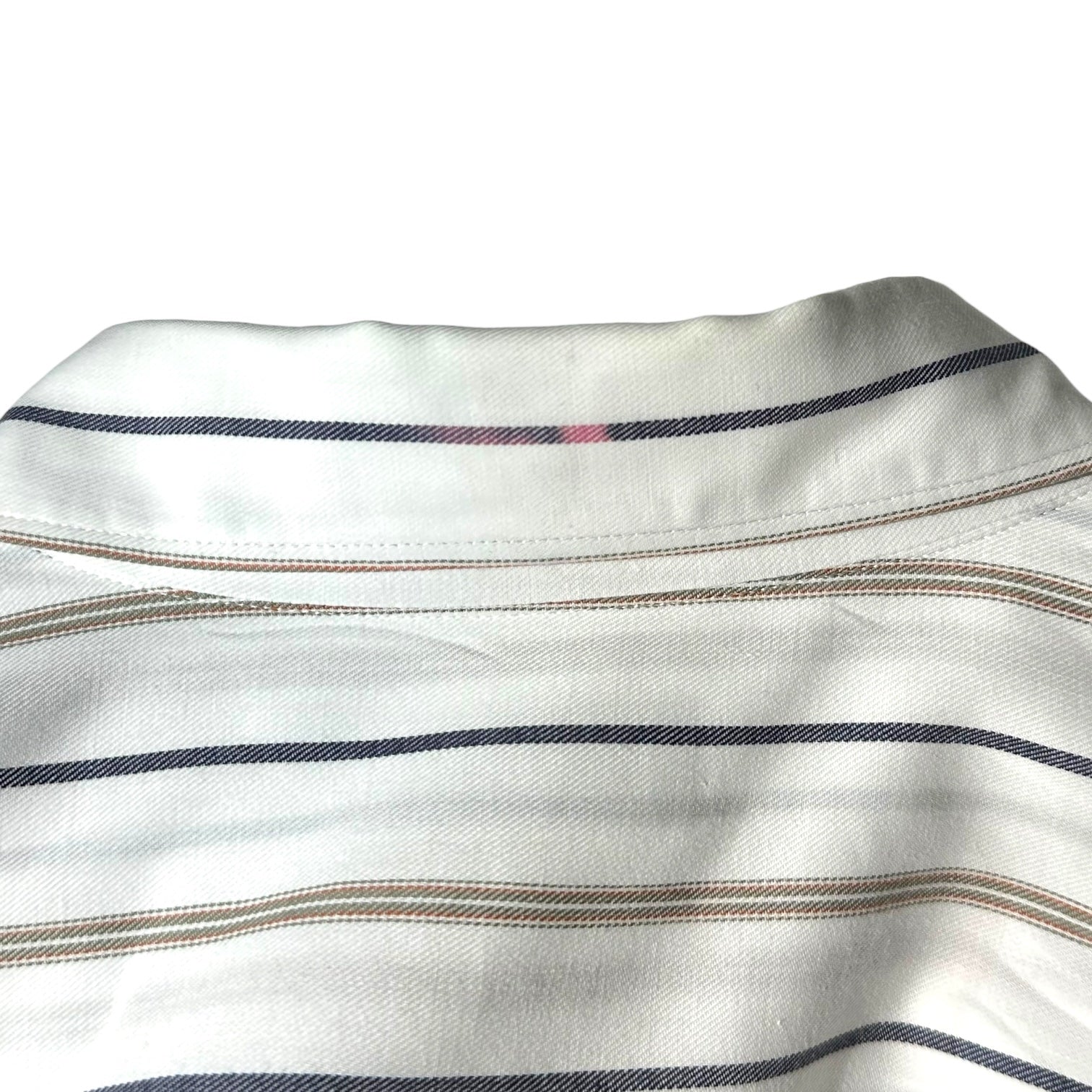 COMME des GARCONS HOMME(コムデギャルソンオム) 80's~90's Striped Regular Collar L/S Shirt ストライプ レギュラー カラー 長袖 シャツ 表記無(ML程度) ホワイト×ネイビー 80年代~90年代 アーカイブ