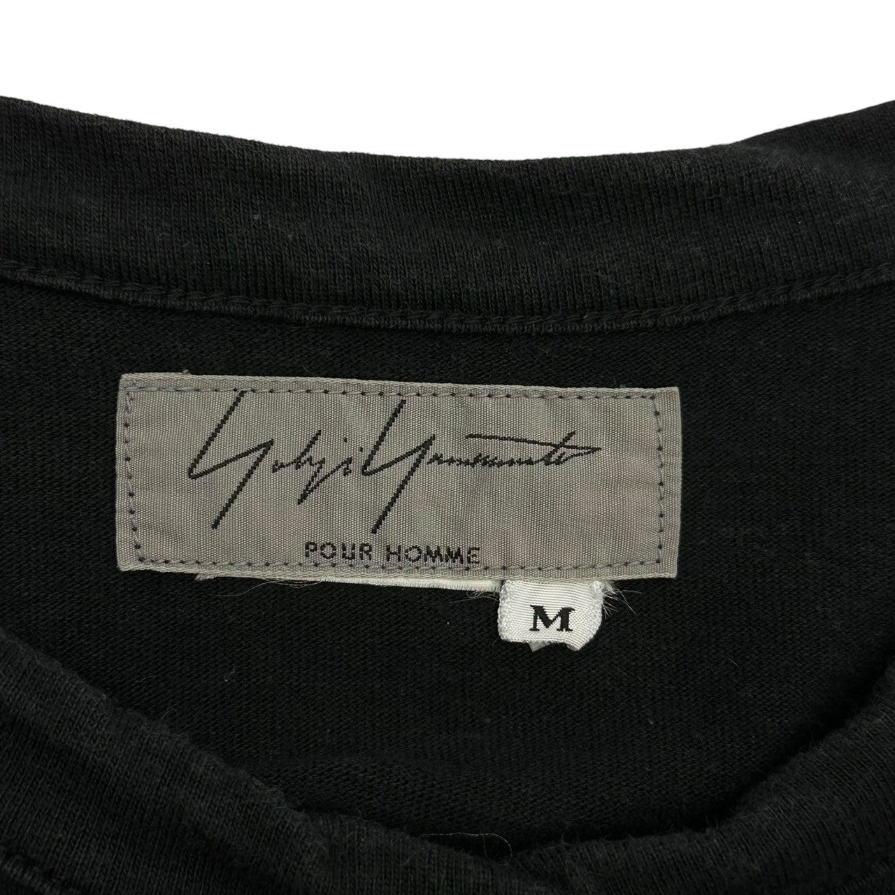 YOHJI YAMAMOTO POUR HOMME(ヨウジヤマモトプールオム) Sleeve Patch Crew Neck T-Shirt 袖 パッチ クルーネック Tシャツ M ブラック