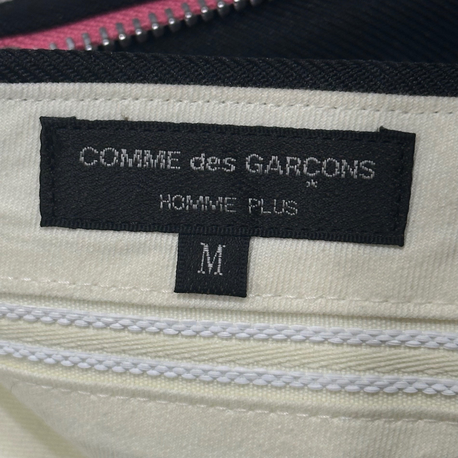 COMME des GARCONS HOMME PLUS(コムデギャルソンオムプリュス) 2025SS Side Pink Zip Polyester Wide Shorts サイド ピンク ジップ ポリ ワイド ショーツ ハーフ パンツ PO-P049 M ブラック×ピンク AD2024