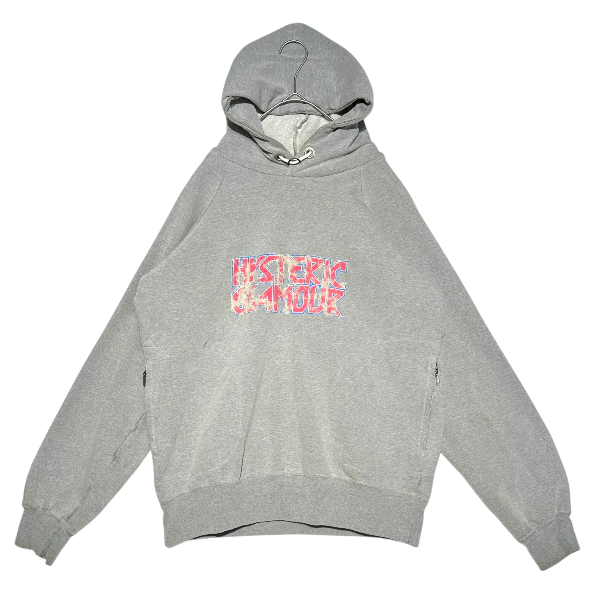HYSTERIC GLAMOUR(ヒステリックグラマー) 90's ~ 00’s logo pullover hoodie ロゴ プルオーバー パーカー 2CF-5076 FREE グレー 初期 Y2K