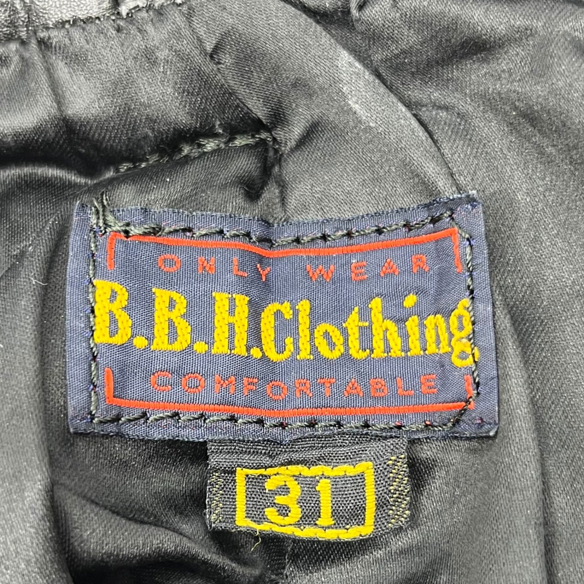 B.B.H.CLOTHING(ビービーエイチクロッシング) Straight cow leather pants ストレート カウレザー パンツ 31 ブラック 本革 牛革 バイカー