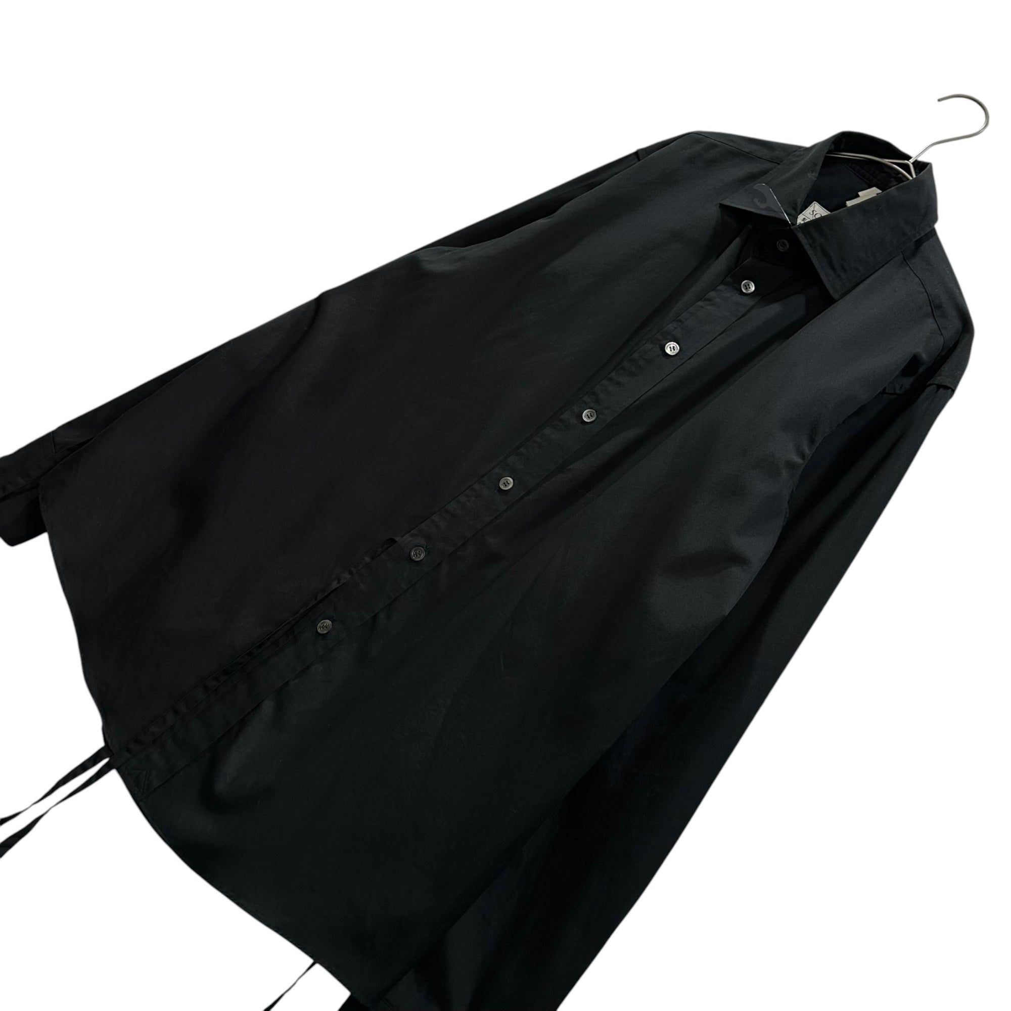 SOSHIOTSUKI(ソウシオオツキ) 2022SS THE KIMONO BREASTED SHIRT キモノ ブレステッド シャツ 着物 S22SGN01SH-LSC 44 ブラック