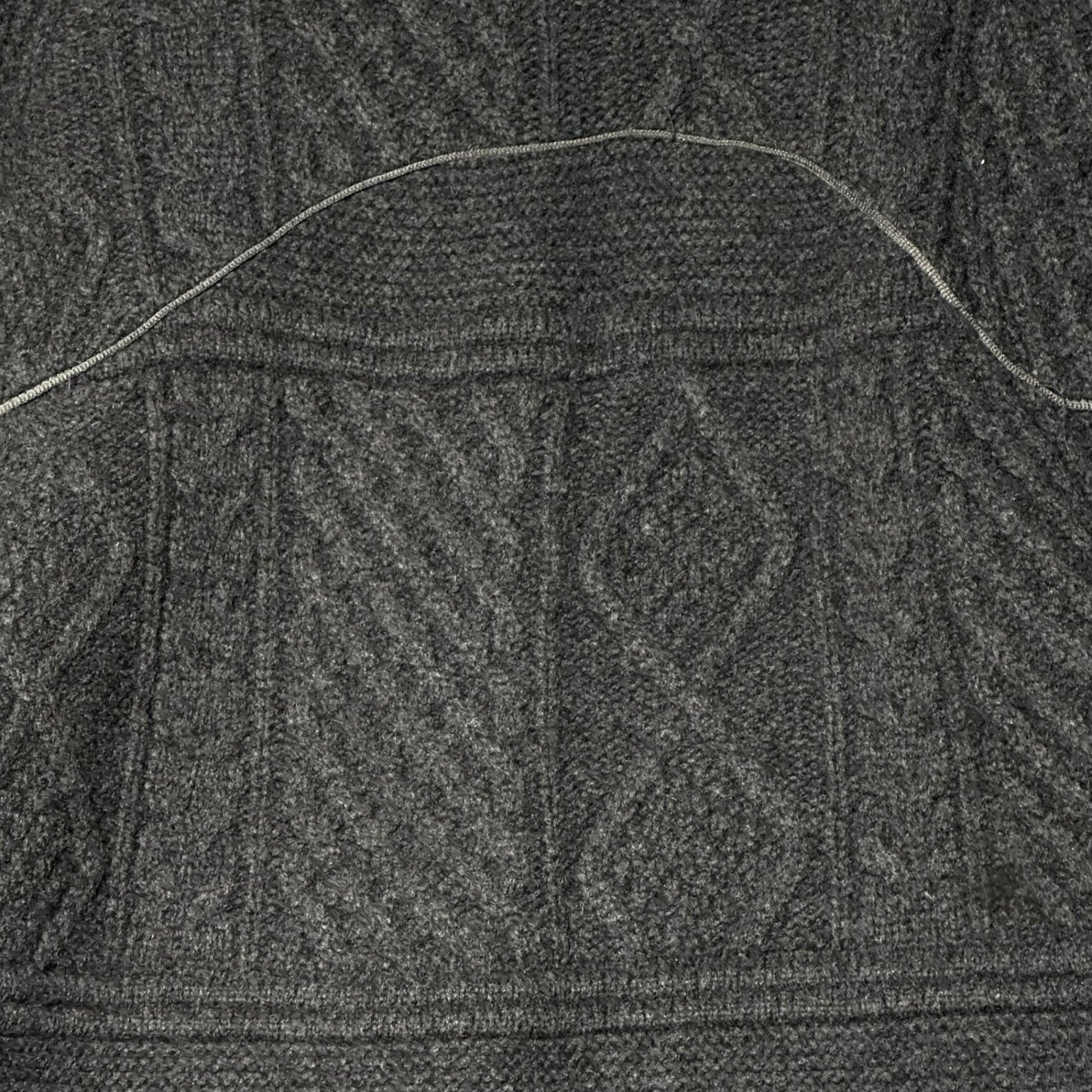 DIET BUTCHER SLIM SKIN(ダイエットブッチャースリムスキン) Sleeve-to-body seam piping turtleneck cable knit 袖付根 パイピング タートルネック ケーブル ニット 2(M程度) グレー