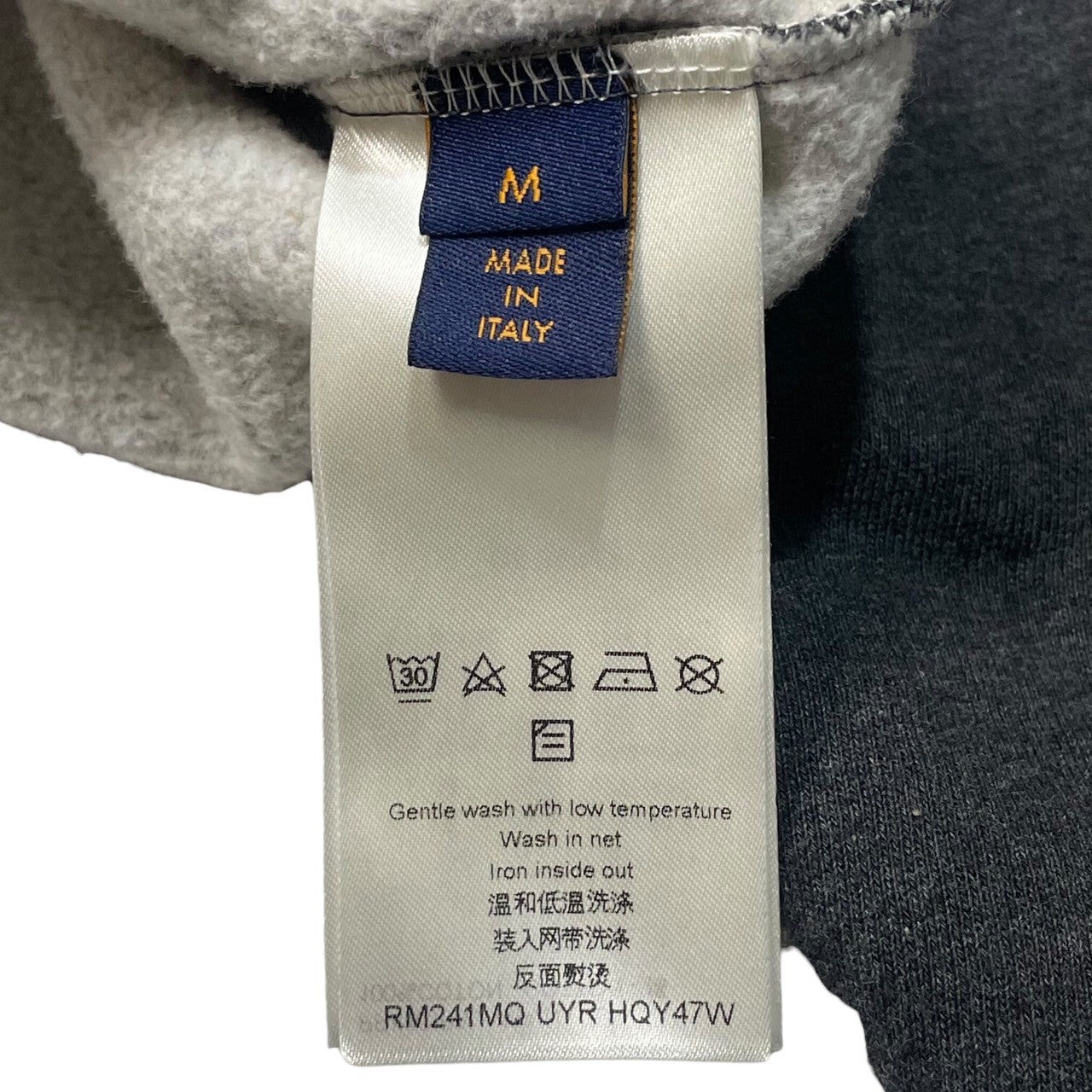 LOUIS VUITTON(ルイヴィトン) 24SS LOGO PRINT PARKA ロゴプリント パーカー RM241MQ UYR HQY47W M チャコールグレー×ホワイト