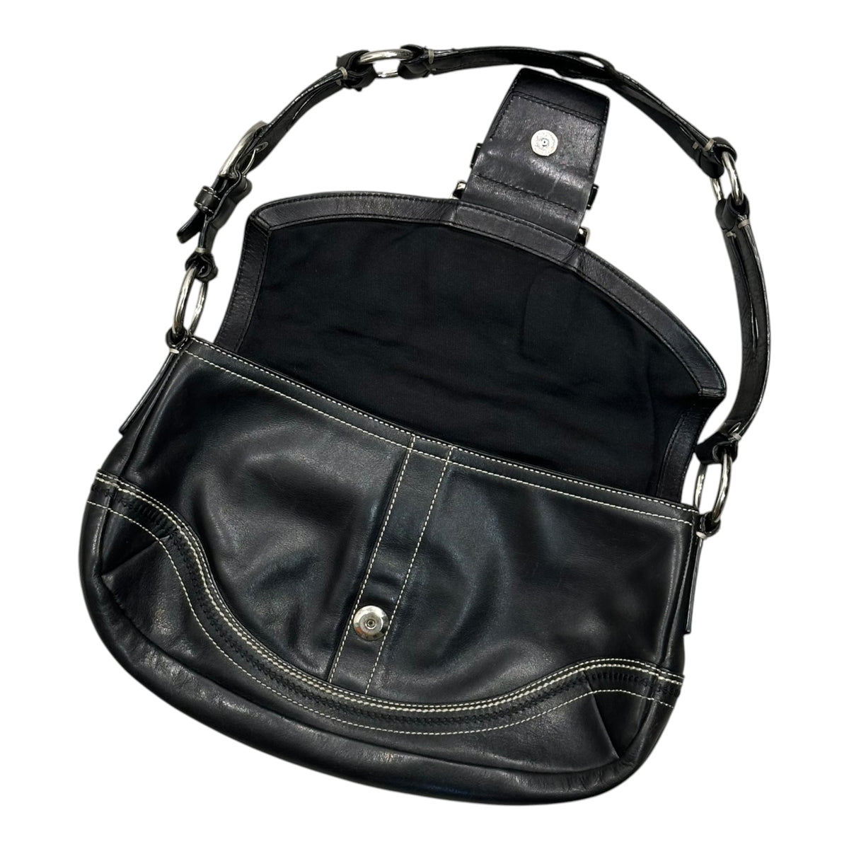COACH(コーチ) SOHO Leather One-Shoulder Bag レザー ワンショルダー バッグ Y2K 10578 ブラック