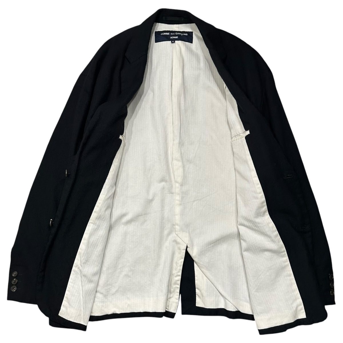 COMME des GARCONS HOMME(コムデギャルソンオム) 2024AW Wool Serge Milled Jacket ウール 縮絨 サージ ジャケット HN-J016 M ブラック AD2024