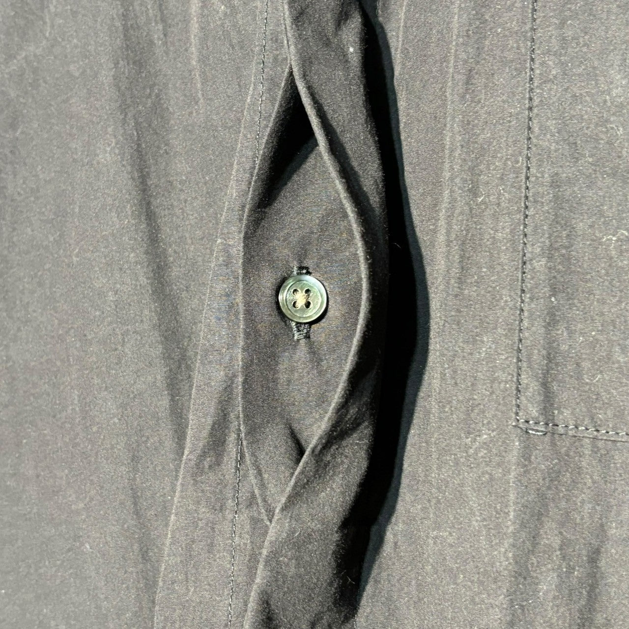 stein(シュタイン) 20SS OVER SLEEVE COMBINE SHIRT JACKET オーバースリーブ コンバイン シャツ ジャケット ST.142 M ブラック サイド スリット