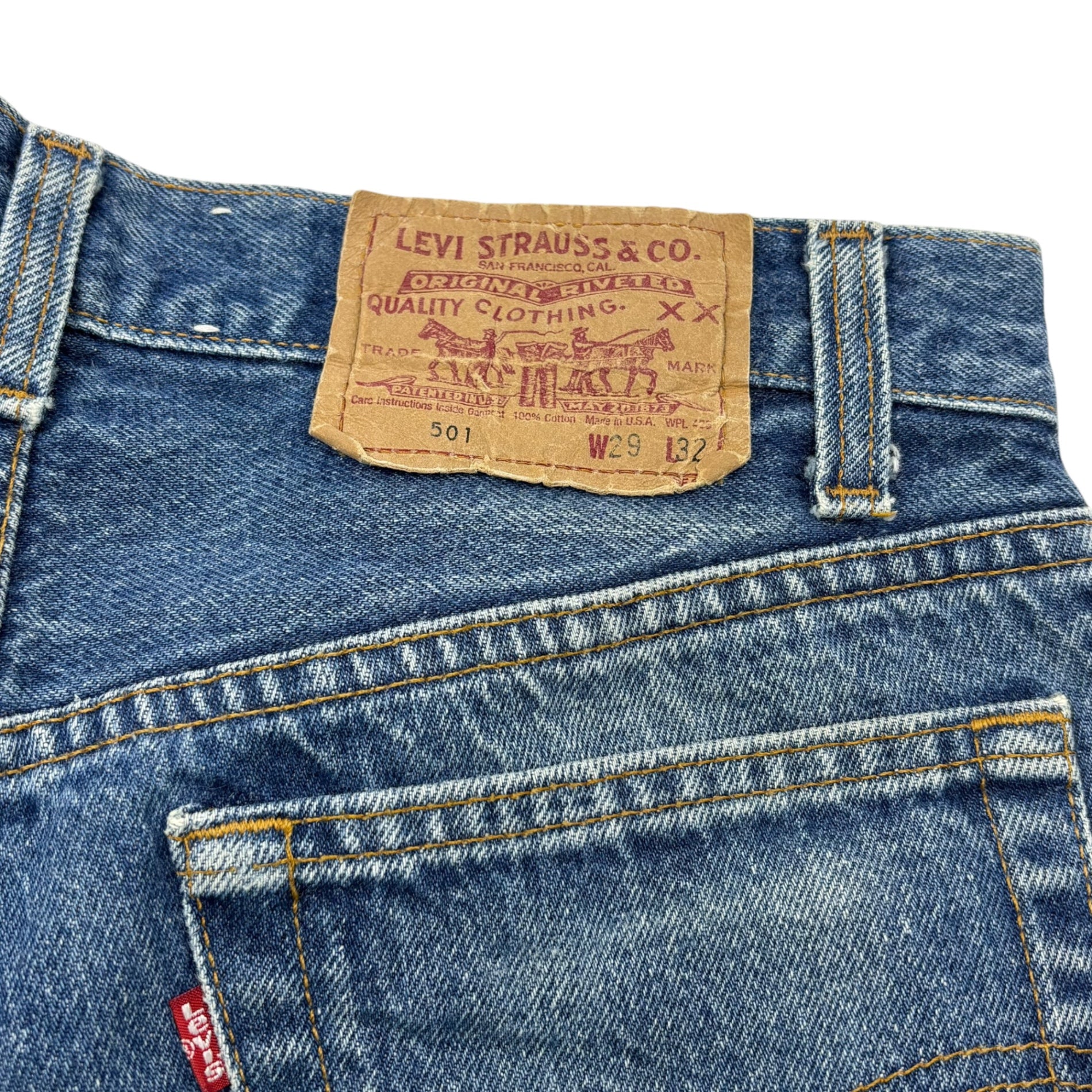 Levi's(リーバイス) 80's 501 USA made Vintage Straight Denim Pants ヴィンテージ ストレート デニム パンツ 501-0000 W29 L32 インディゴ 80年代 ハチマル 552裏ボタン