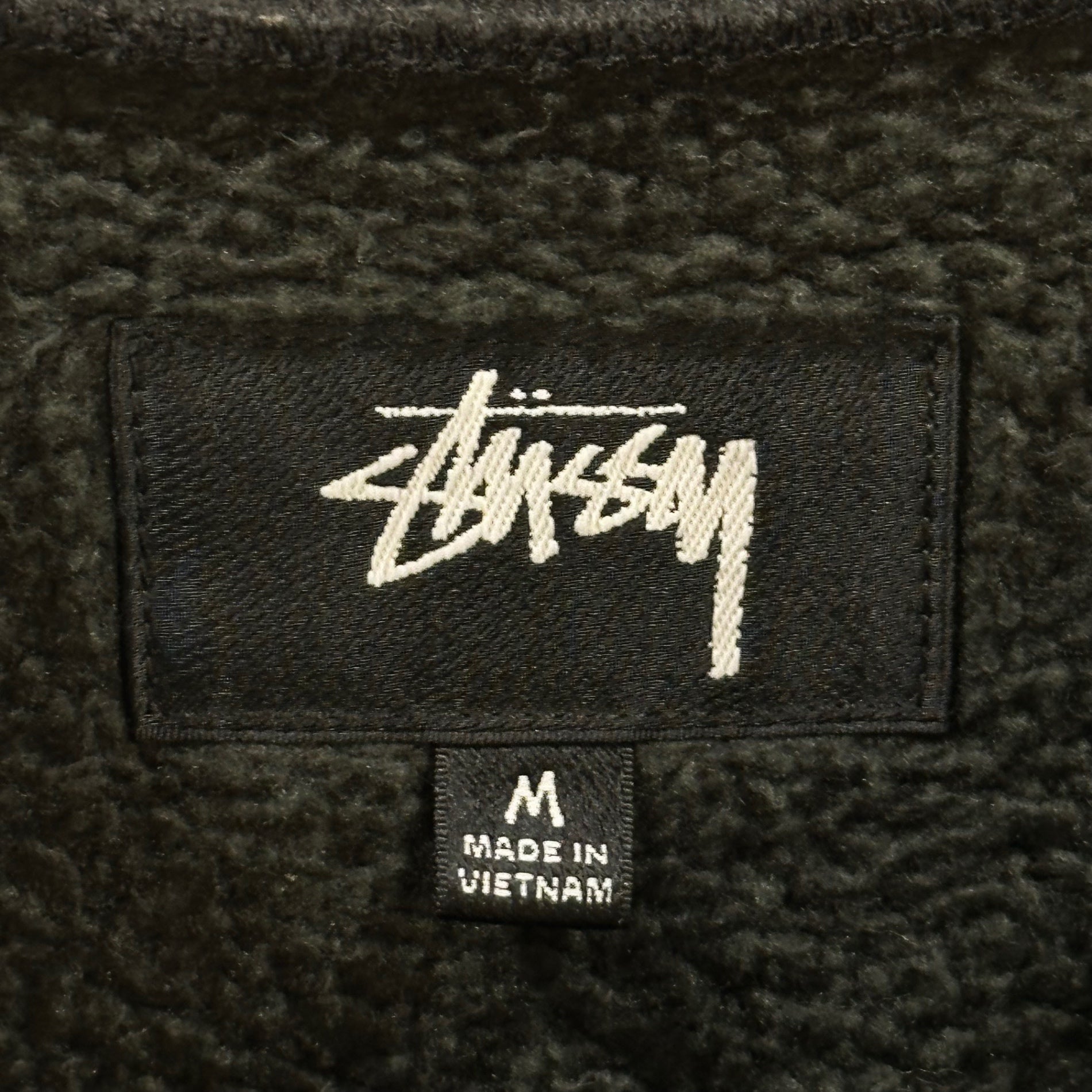 STUSSY(ステューシー) Overlock Varsity Raglan Sweatshirt オーバーロック ヴァーシティ ラグラン スウェット M ブラック 15.8oz