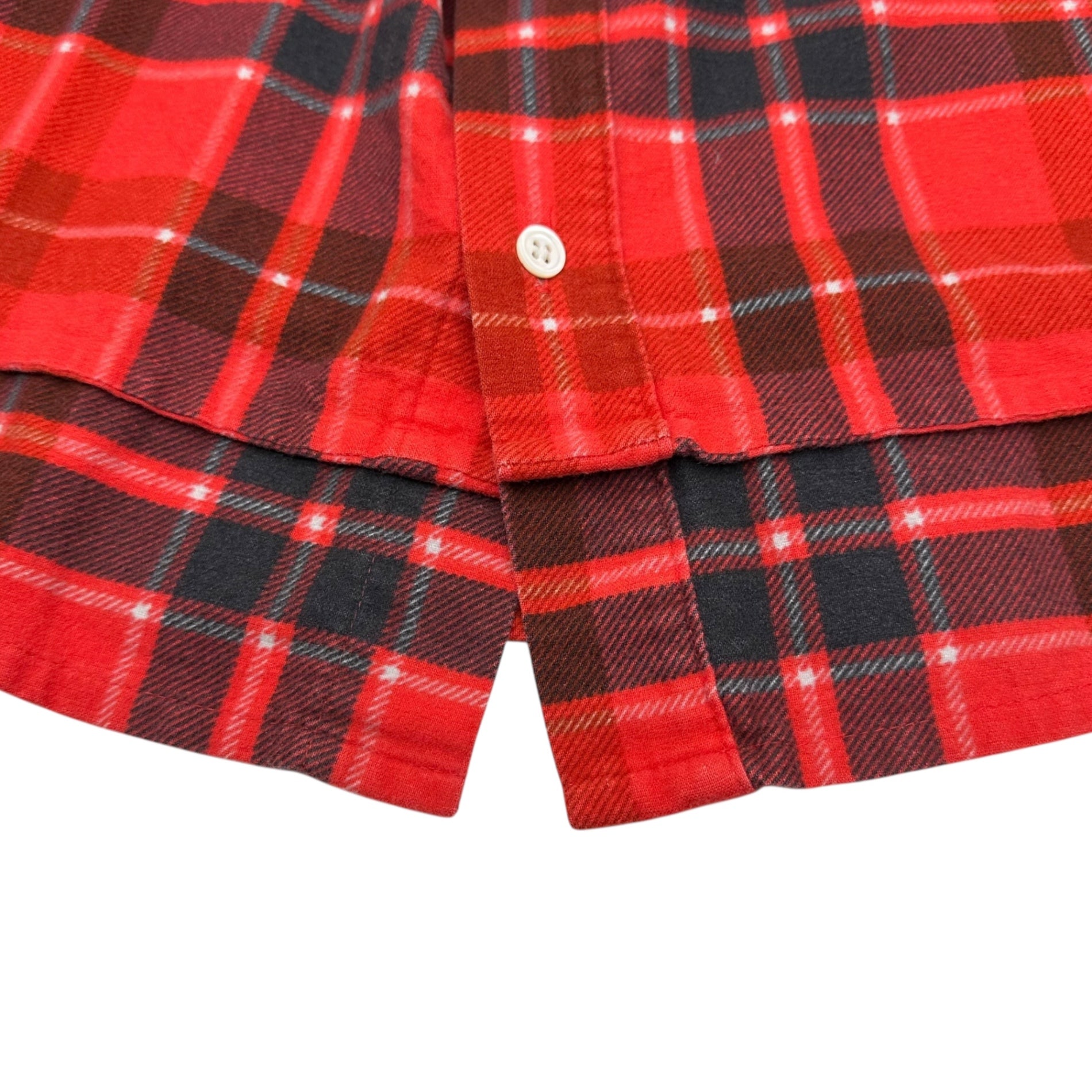 UNDERCOVERISM(アンダーカバイズム) 03SS SCAB Crushed L/S flannel shirt クラッシュ加工 長袖 ネルシャツ U218 M レッド