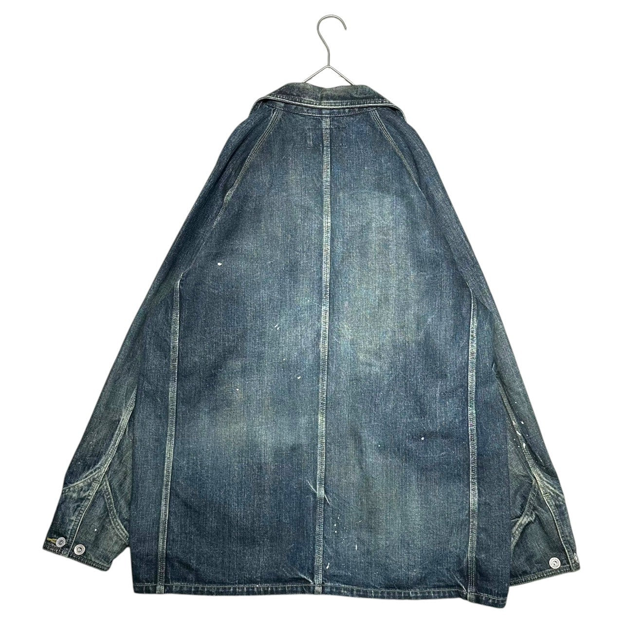 NEIGHBORHOOD(ネイバーフッド) 20SS Savage.S.C.C. Painted coverall サベージ. S.C.C. ペンキ加工 カバーオール デニム ジャケット 201XBNH-JKM04 L インディゴ 参考定価50,600円(税込)