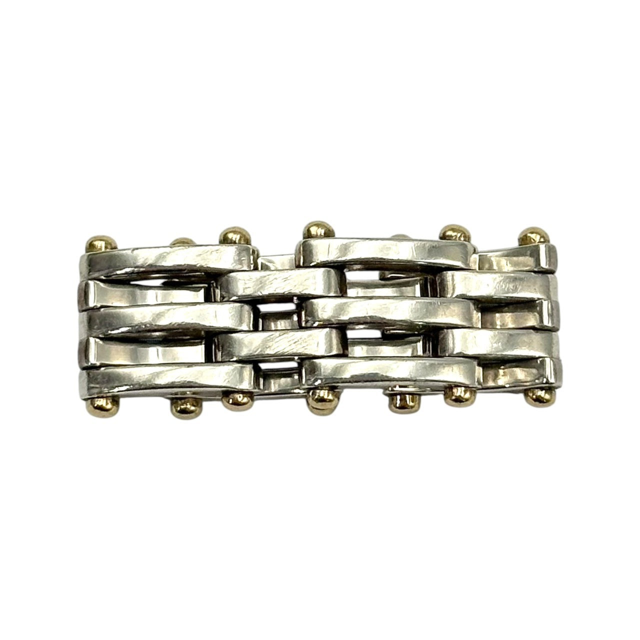 TIFFANY & CO.(ティファニー) Silver & Gold Two-Tone Gate Ring シルバー ゴールド コンビ ゲート リング 10号 シルバー×ゴールド