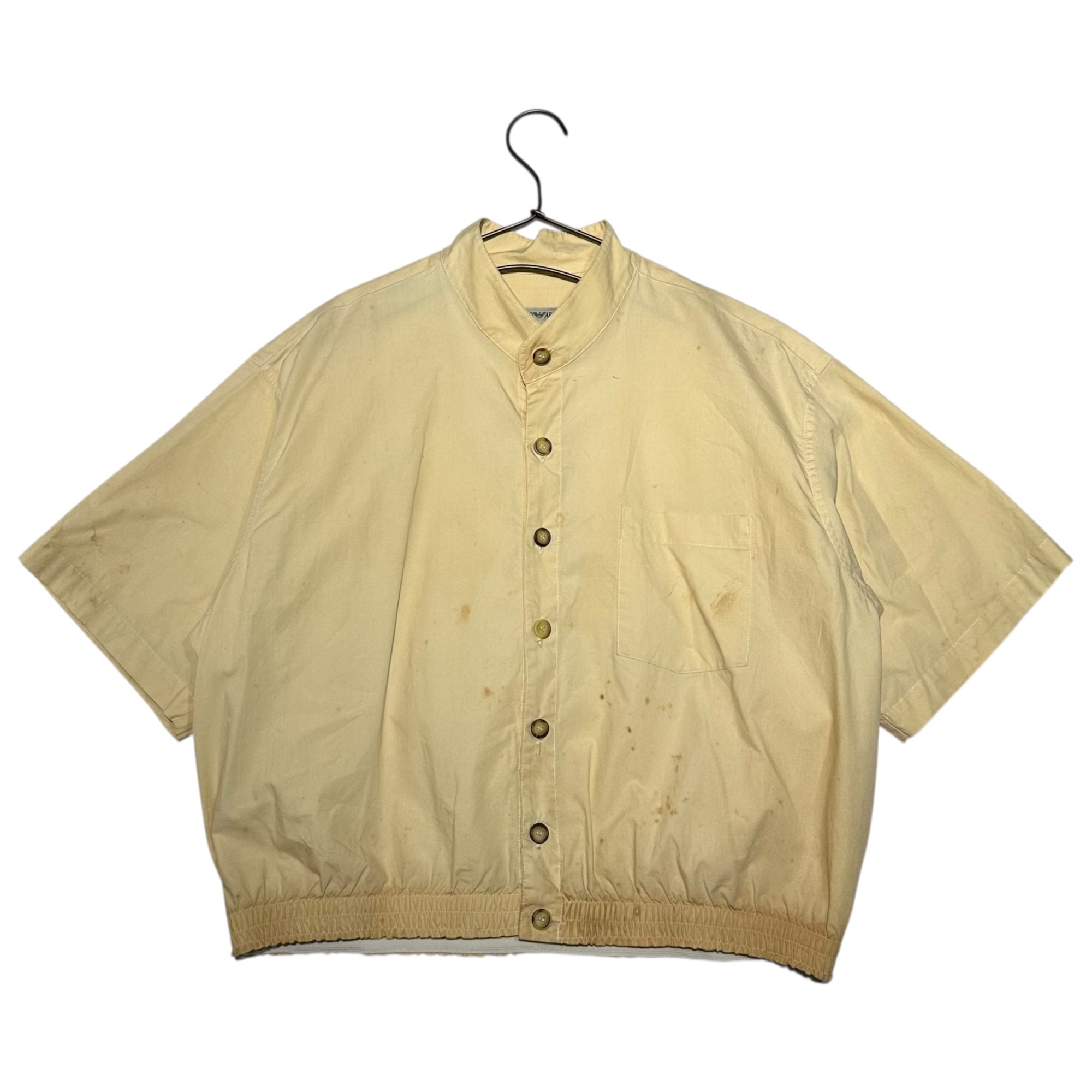 EMPORIO ARMANI(エンポリオアルマーニ) 80~90's vintage stand collar half sleeve jacket ヴィンテージ スタンドカラー ハーフスリーブ ジャケット 48(M) アイボリー