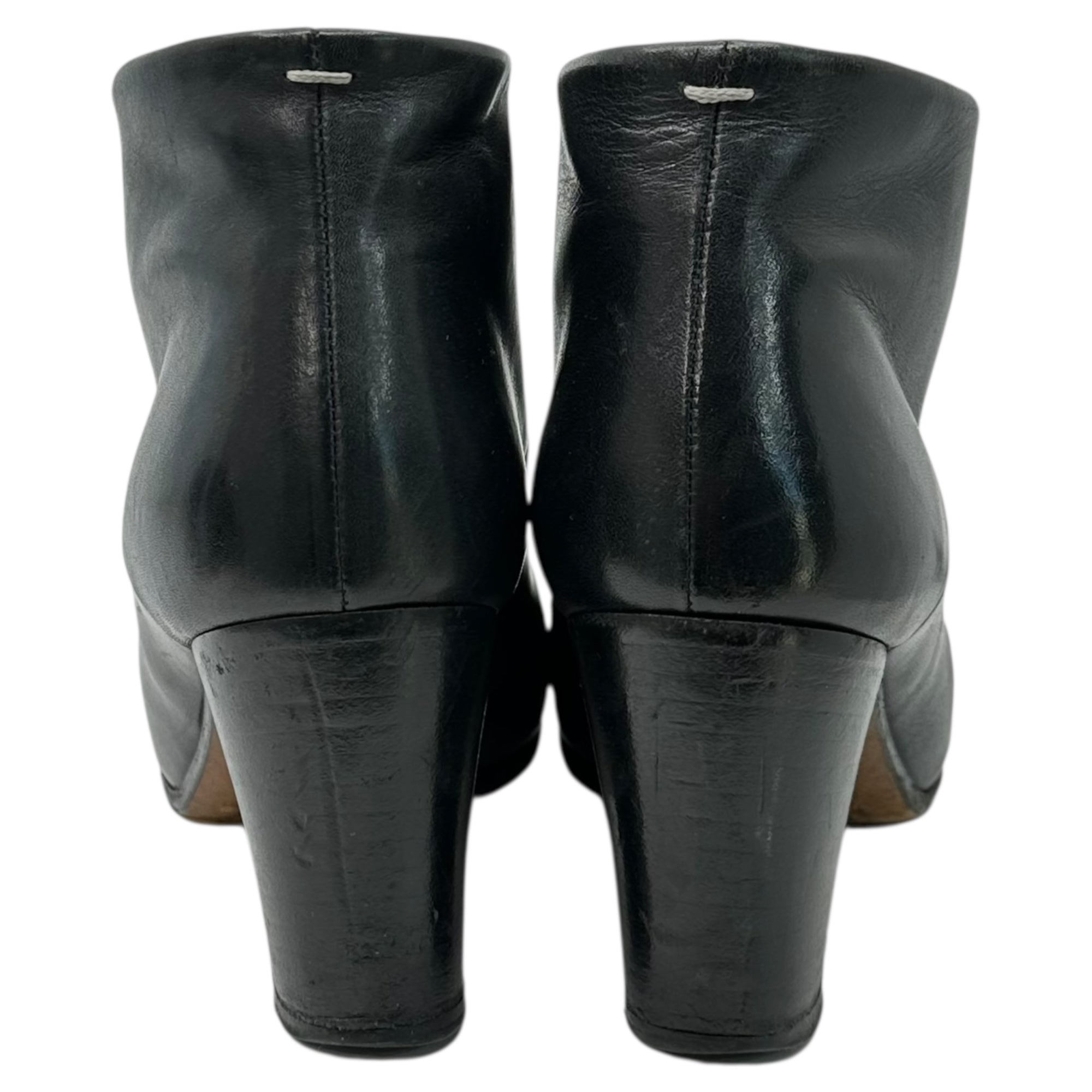 Maison Martin Margiela(メゾン マルタンマルジェラ) 70mm heel Leather Short Boots 7cm ヒール レザー ショート ブーツ 38WU0234 37(23.5cm程度) ブラック ブーティ