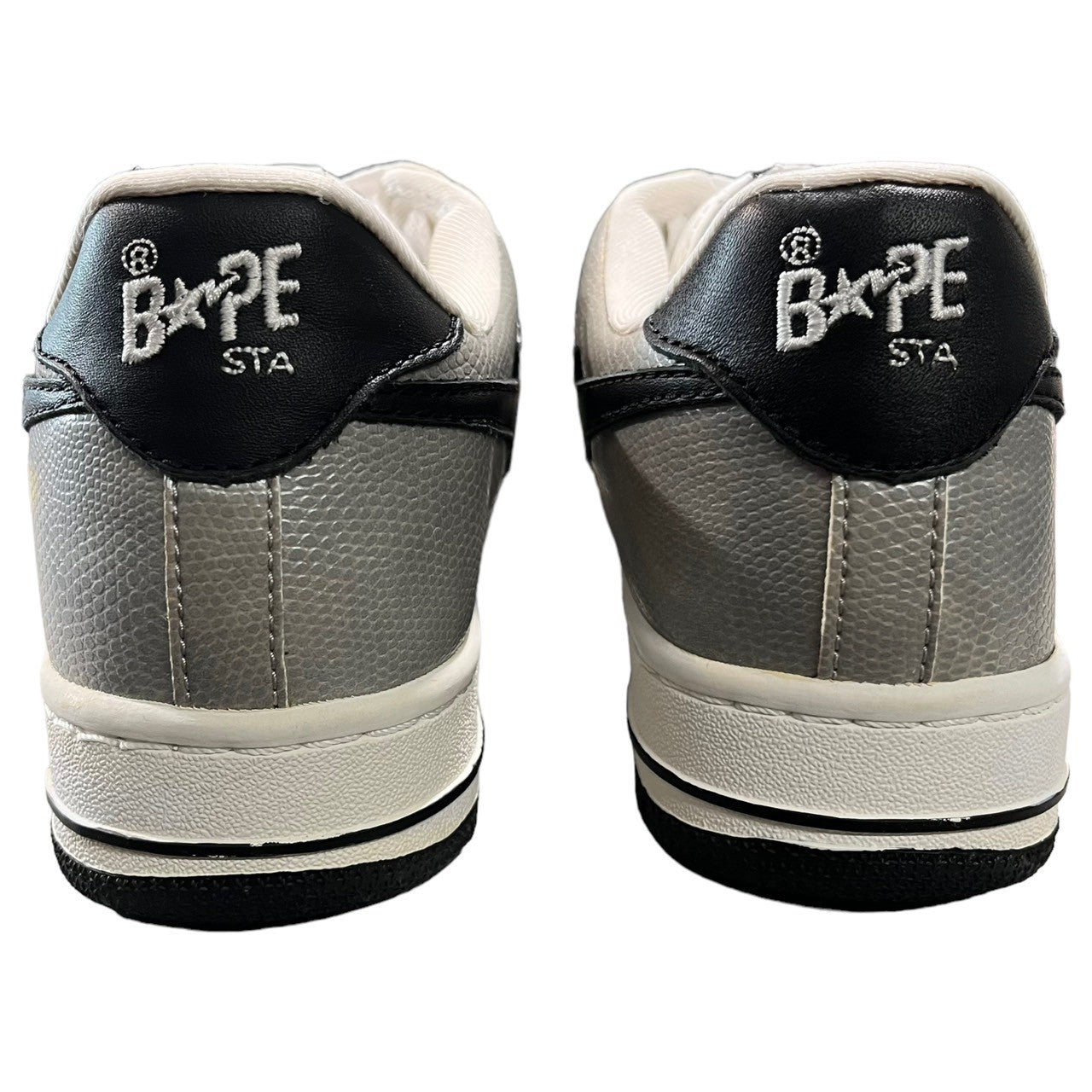 A BATHING APE(アベイシングエイプ) 00's BAPE STA!! ベイプ スタ 0607FS-001 24cm シルバー×ホワイト ローカット スニーカー Y2K