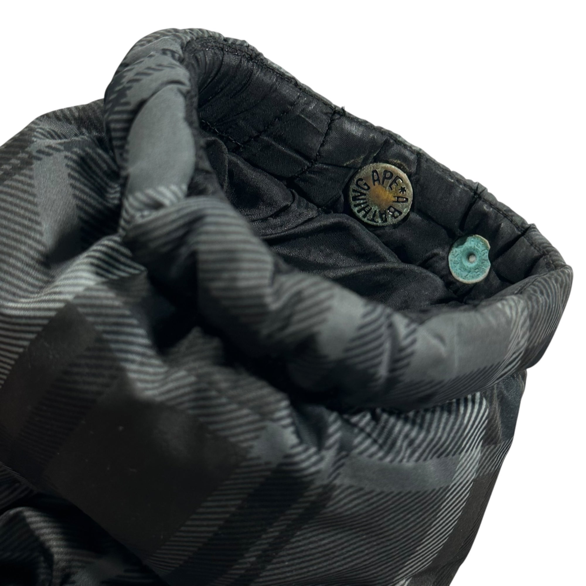 A BATHING APE(アベイシングエイプ) 2000's Tartan Padded Jacket タータンチェック パテッド ジャケット M グレー 中綿