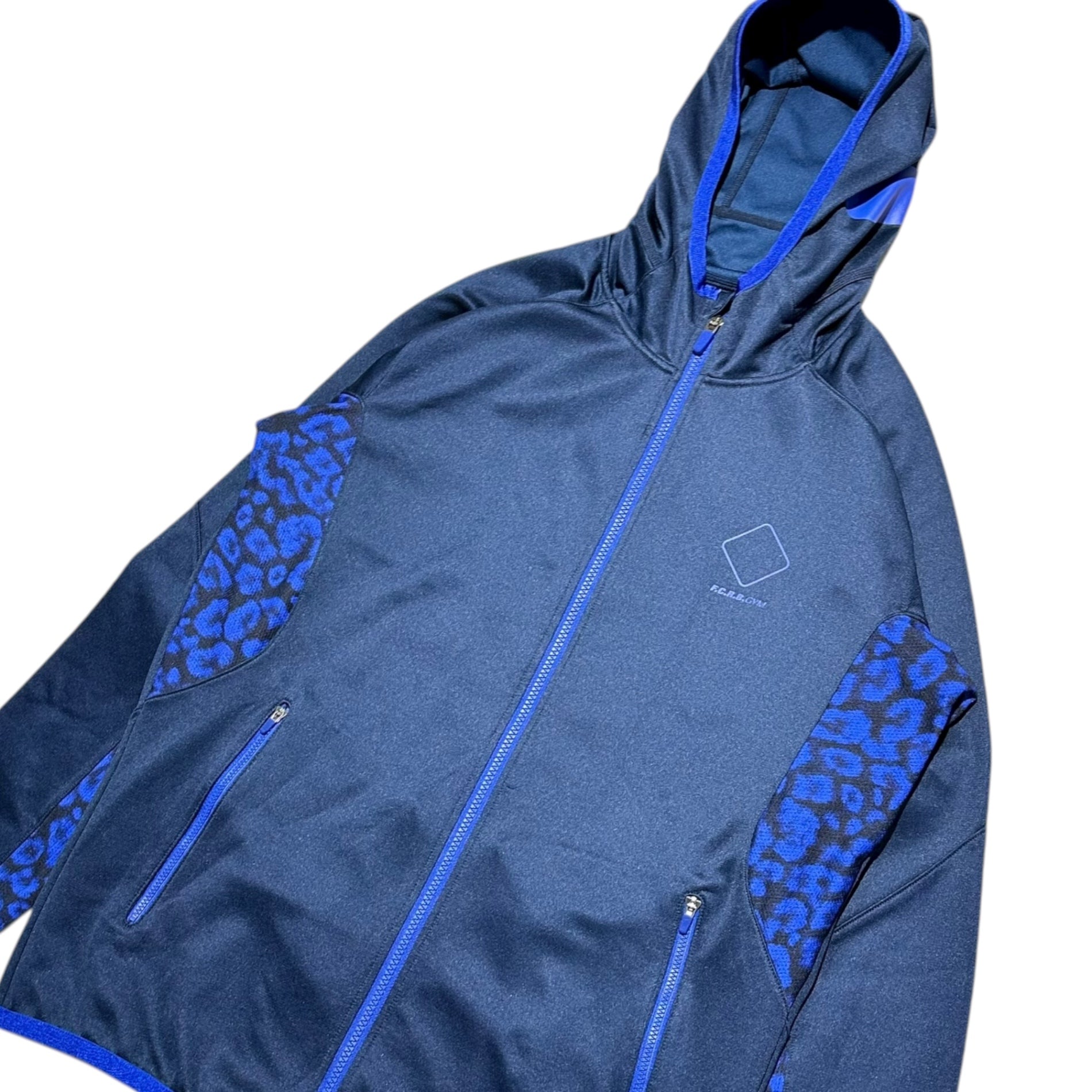 F.C.Real Bristol FCRB(エフシーレアルブリストル) 11AW Side Camouflage Zip-Up Hoodie サイド カモ柄 ジップアップ パーカー フーディー FA110408A41 L ネイビー×ブルー