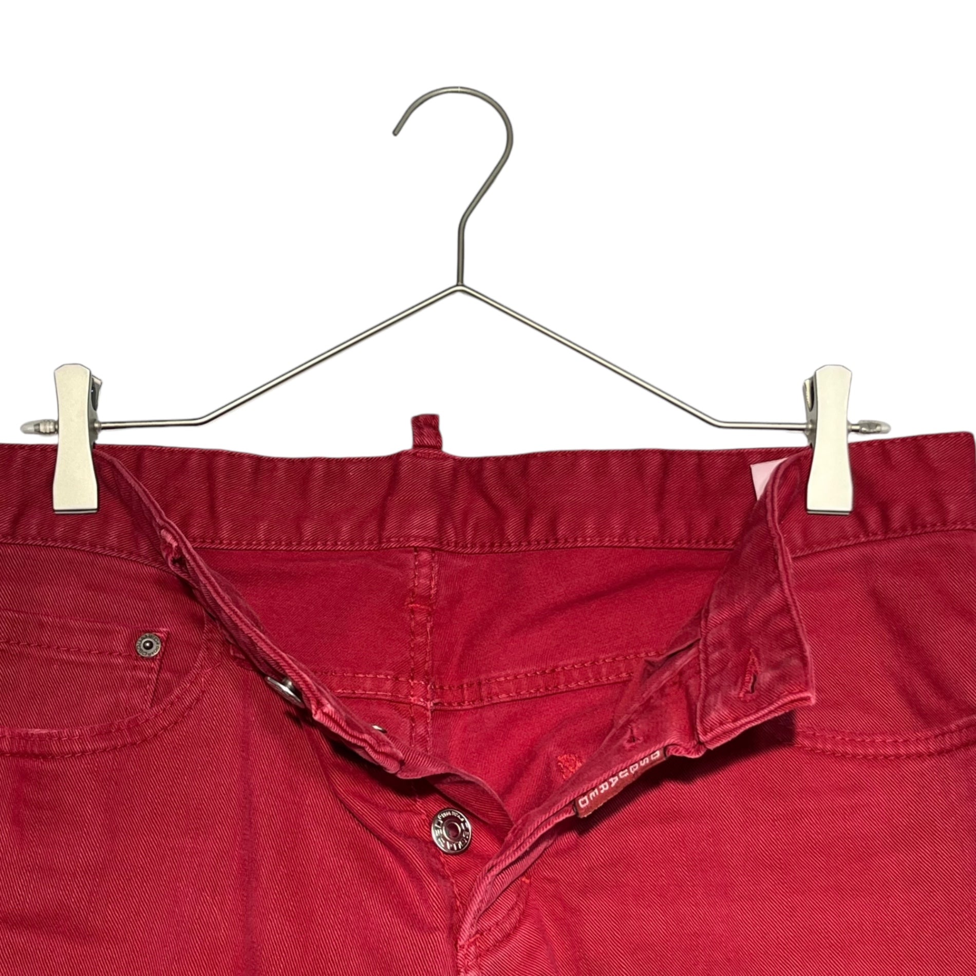 DSQUARED2(ディースクエアード) レッド カラー デニム パンツ S74LA0454 48(L程度) レッド