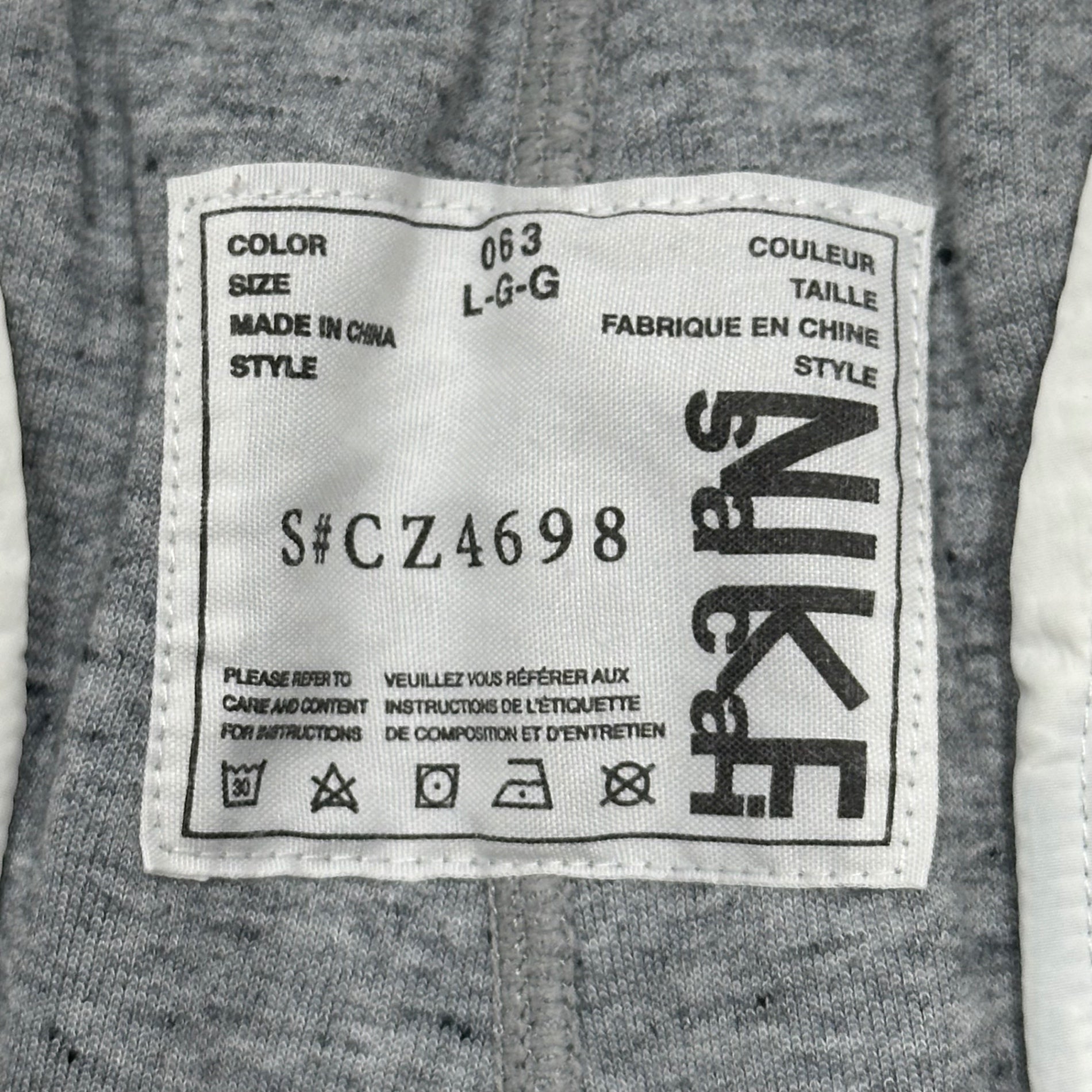 NIKE×sacai(ナイキ×サカイ) 20AW NRG FLEECE PANT フリース パンツ CZ4698-063 L ライトグレー トラック スウェット テック コラボ