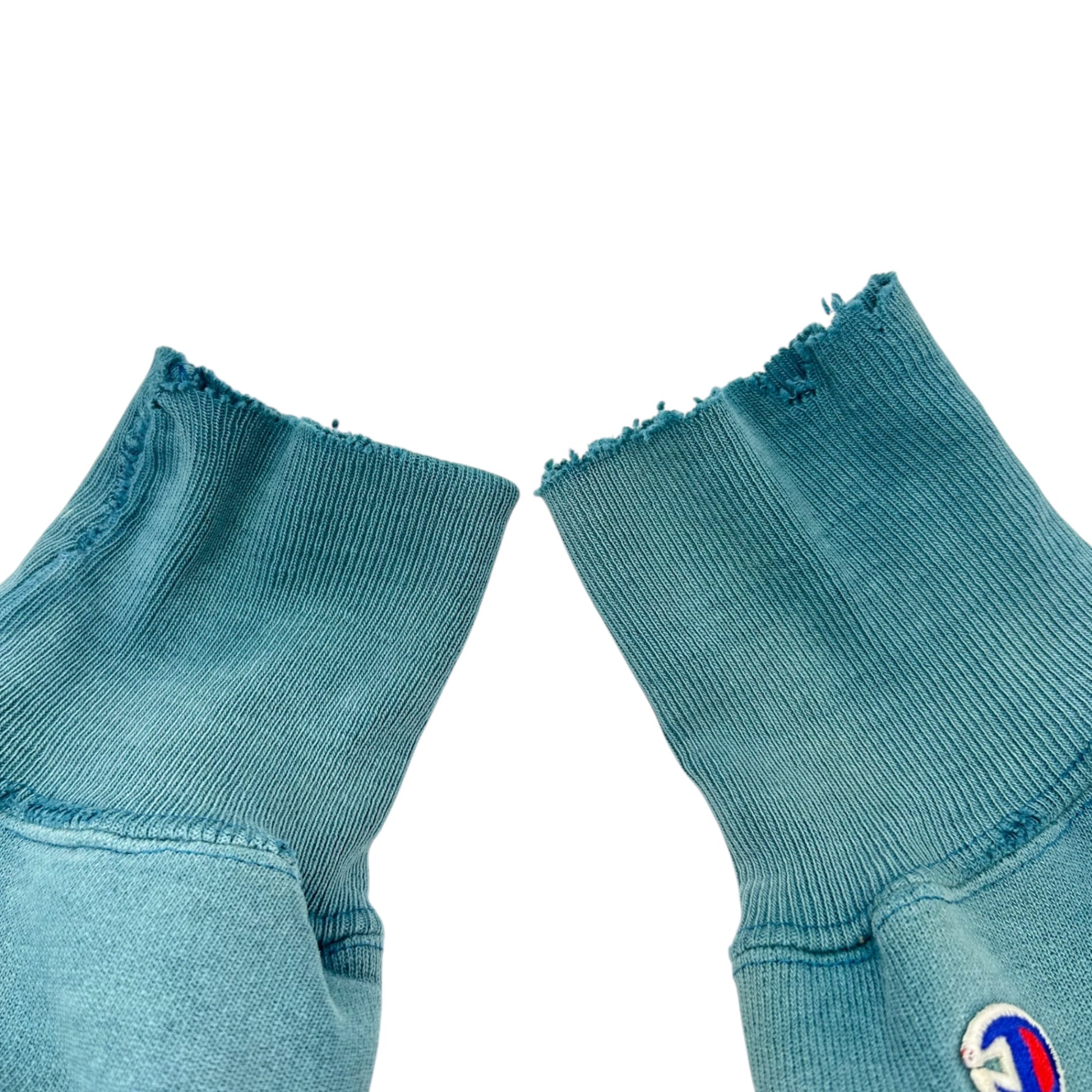 Champion(チャンピオン) 90's Reverse Weave Fade Blue Pullover Hoodie Parka 90年代 リバースウィーブ フェードブルー プルオーバー フーディー パーカー M(実寸M~L程度) フェードブルー(ターコイズに近い) ヴィンテージ