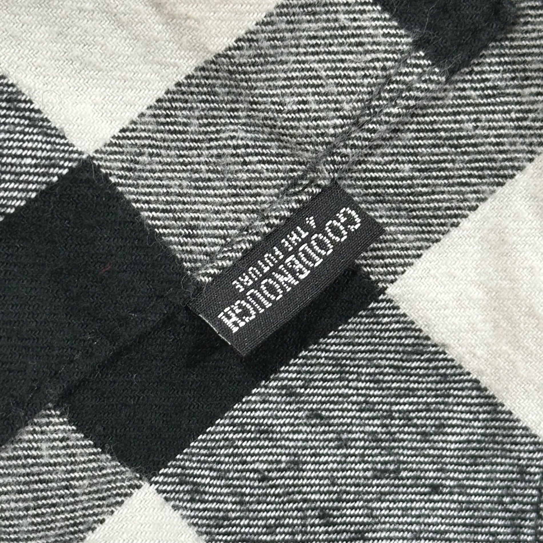 GOODENOUGH(グッドイナフ) 2014SS BLOCK CHECK FLANNEL SHIRT ブロックチェック フランネル 半袖 シャツ GE-143006 L ブラック×ホワイト 復刻品