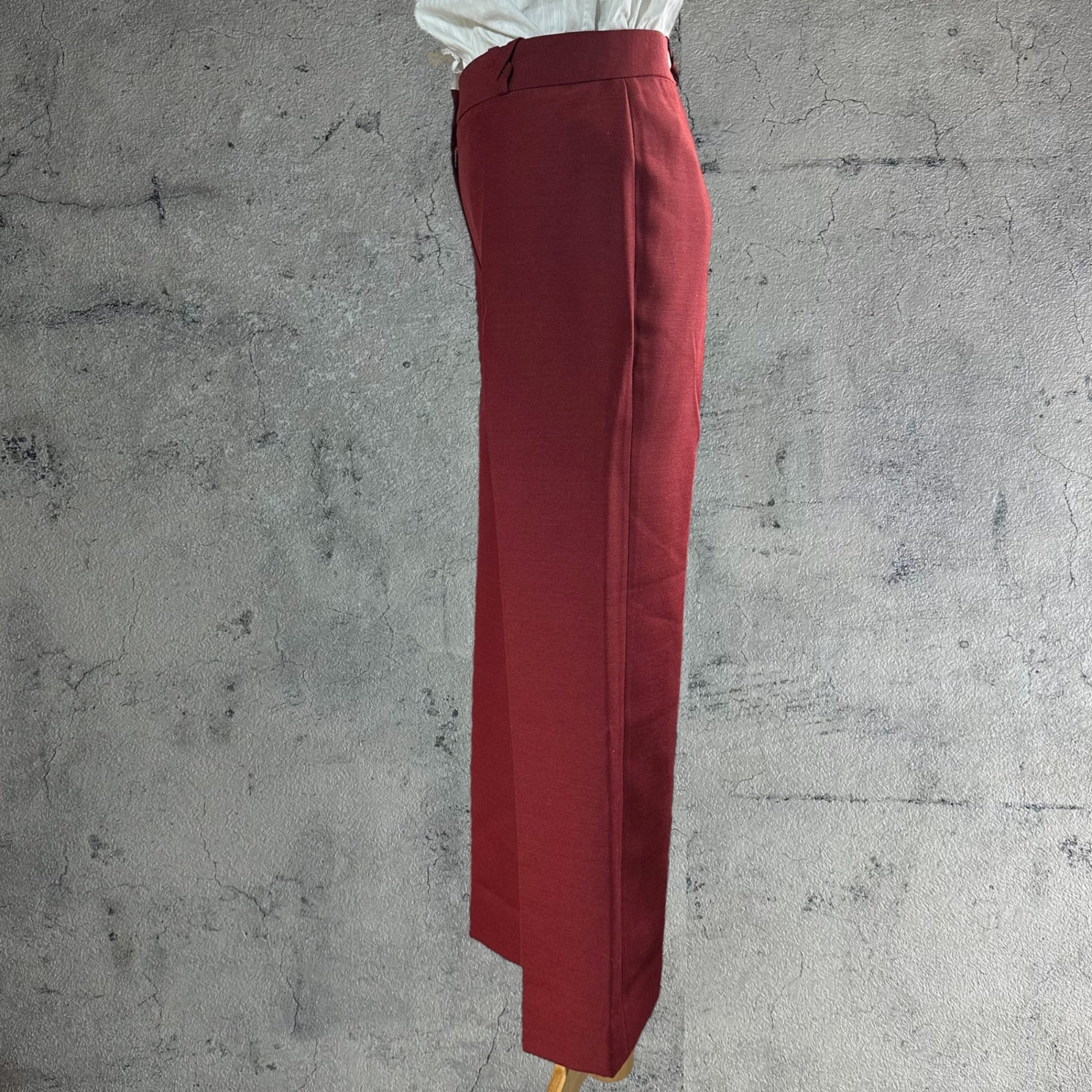Euro vintage(ヨーロッパヴィンテージ) 70's~ straight tack long pants センタープレスロングストレートパンツ L~ レッド