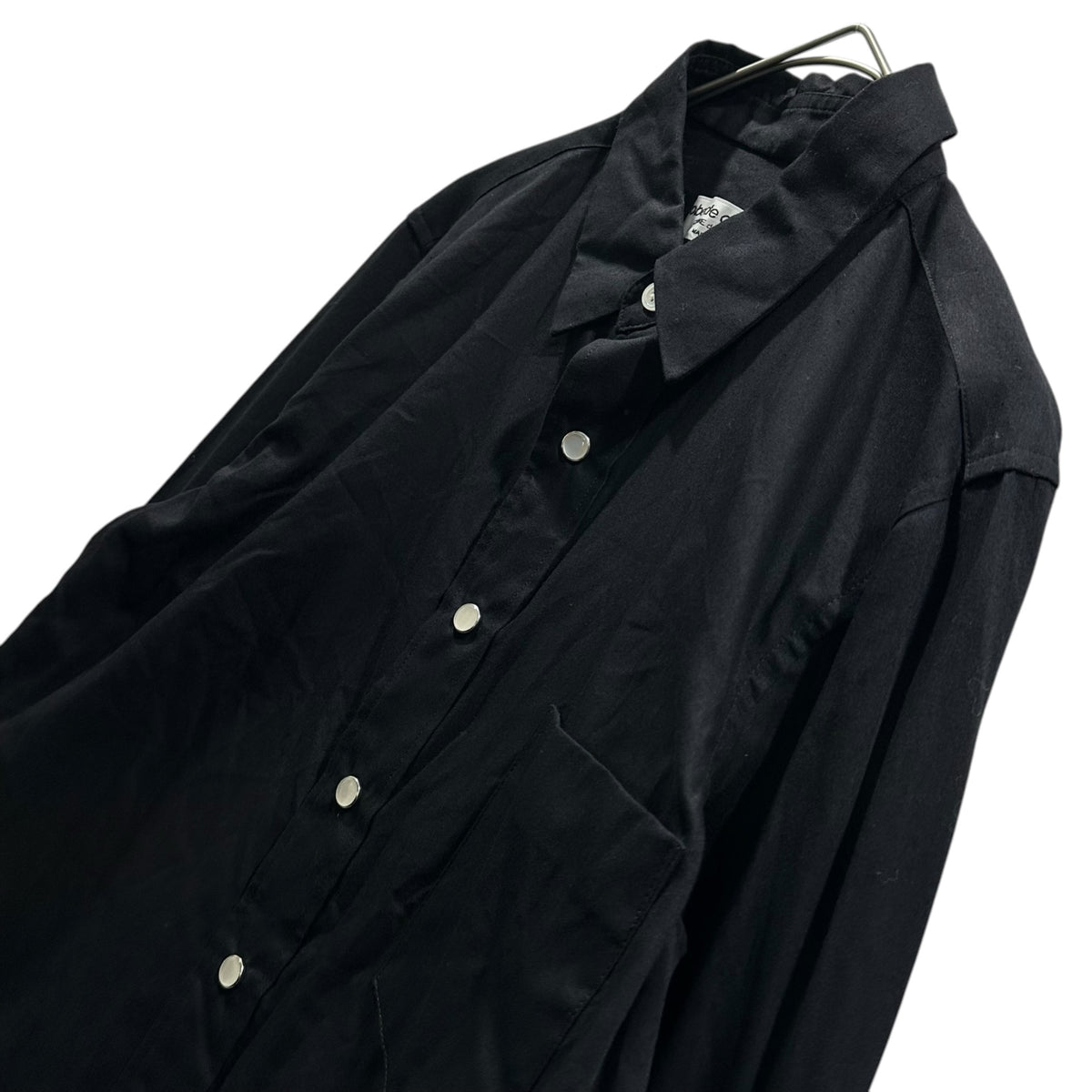 robe de chambre COMME des GARCONS(ローブドシャンブルコムデギャルソン) 2000SS Regular-Collar Western Arm Shirt レギュラー カラー ウエスタン アーム シャツ RB-10014S S ブラック AD1999 00s アーカイブ