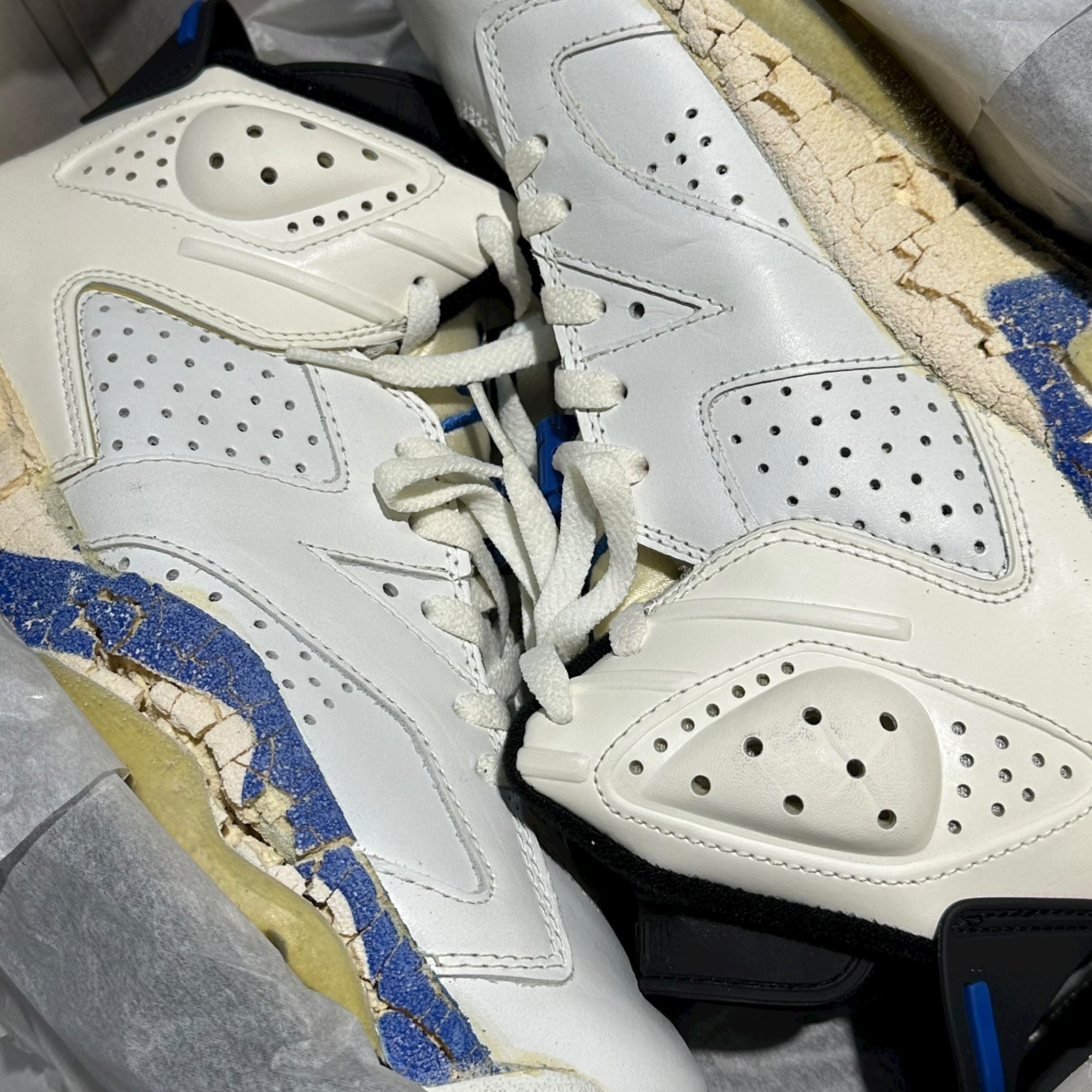 NIKE(ナイキ) 1991 Air Jordan 6 "Sport Blue" エアジョーダン 6 スポーツブルー 4392 27cm ホワイト×ブルー 90's 90年代 ヴィンテージ スニーカー