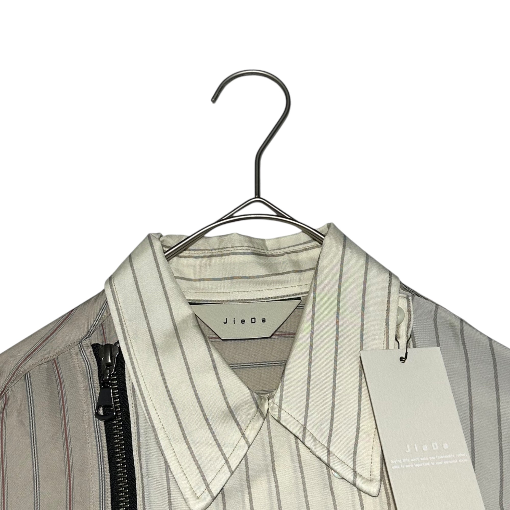 Jieda(ジエダ) 21SS 2WAY ZIP & BUTTON SHIRT JIE-21S-SH05 1(S) アイボリー×ベージュ