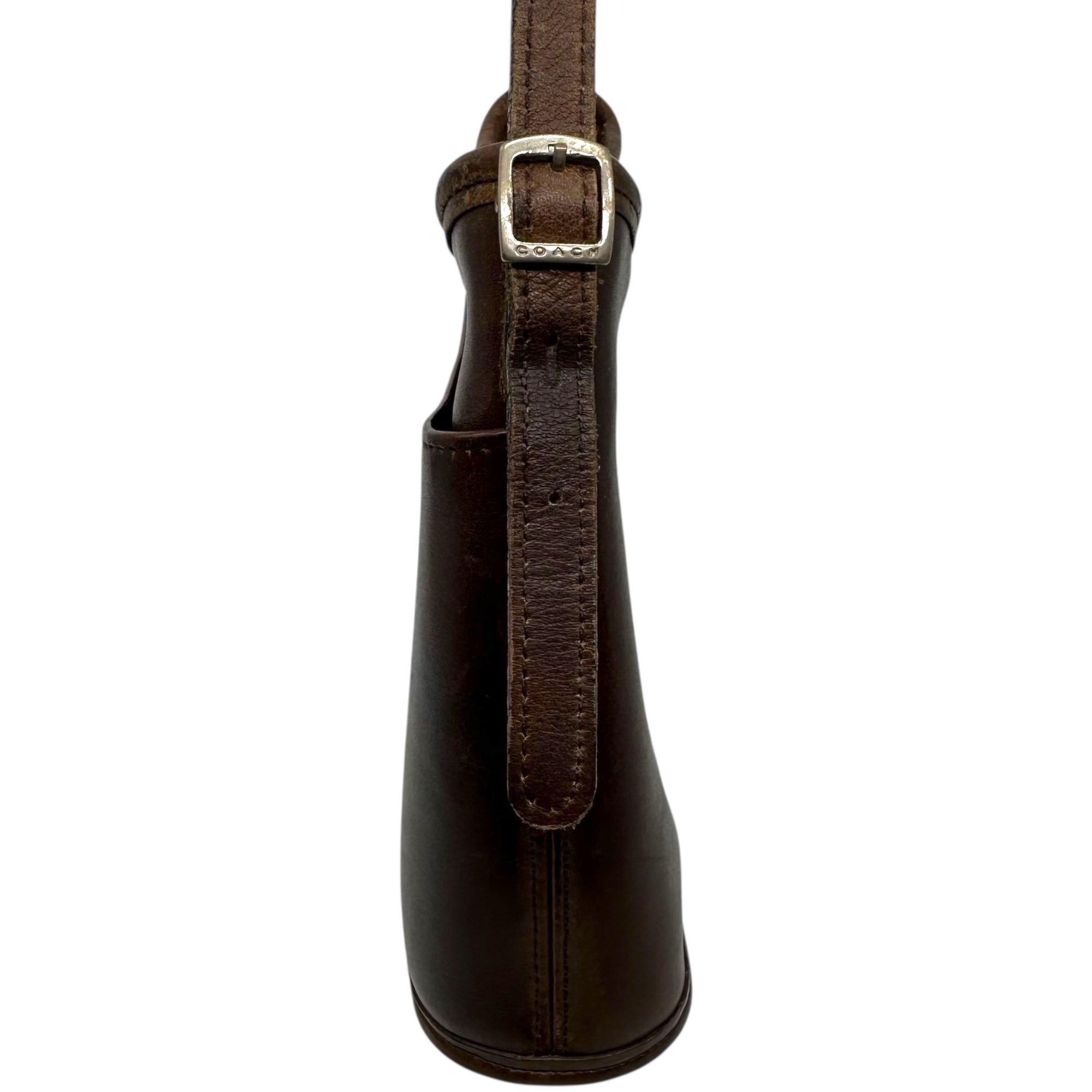 OLD COACH(オールドコーチ) Vintage Leather Shoulder Succotch Bag ヴィンテージ レザー ショルダー サコッシュ バッグ ダークブラウン