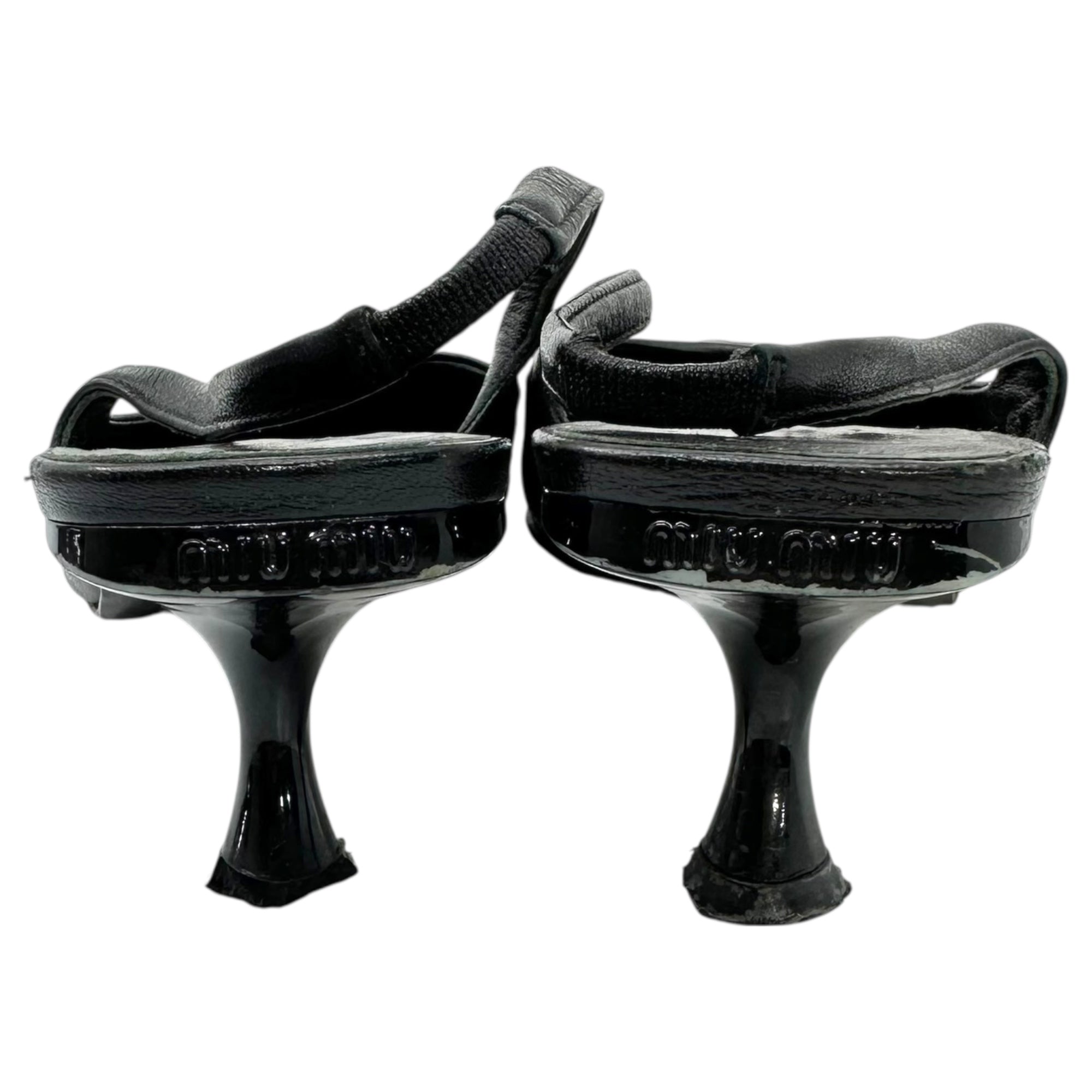 miu miu(ミュウミュウ) 90's~00’s Archive Pointed-toe stiletto pumps アーカイブ ポインテッドトゥ ピンヒール パンプス 35(22.5cm程度) ブラック