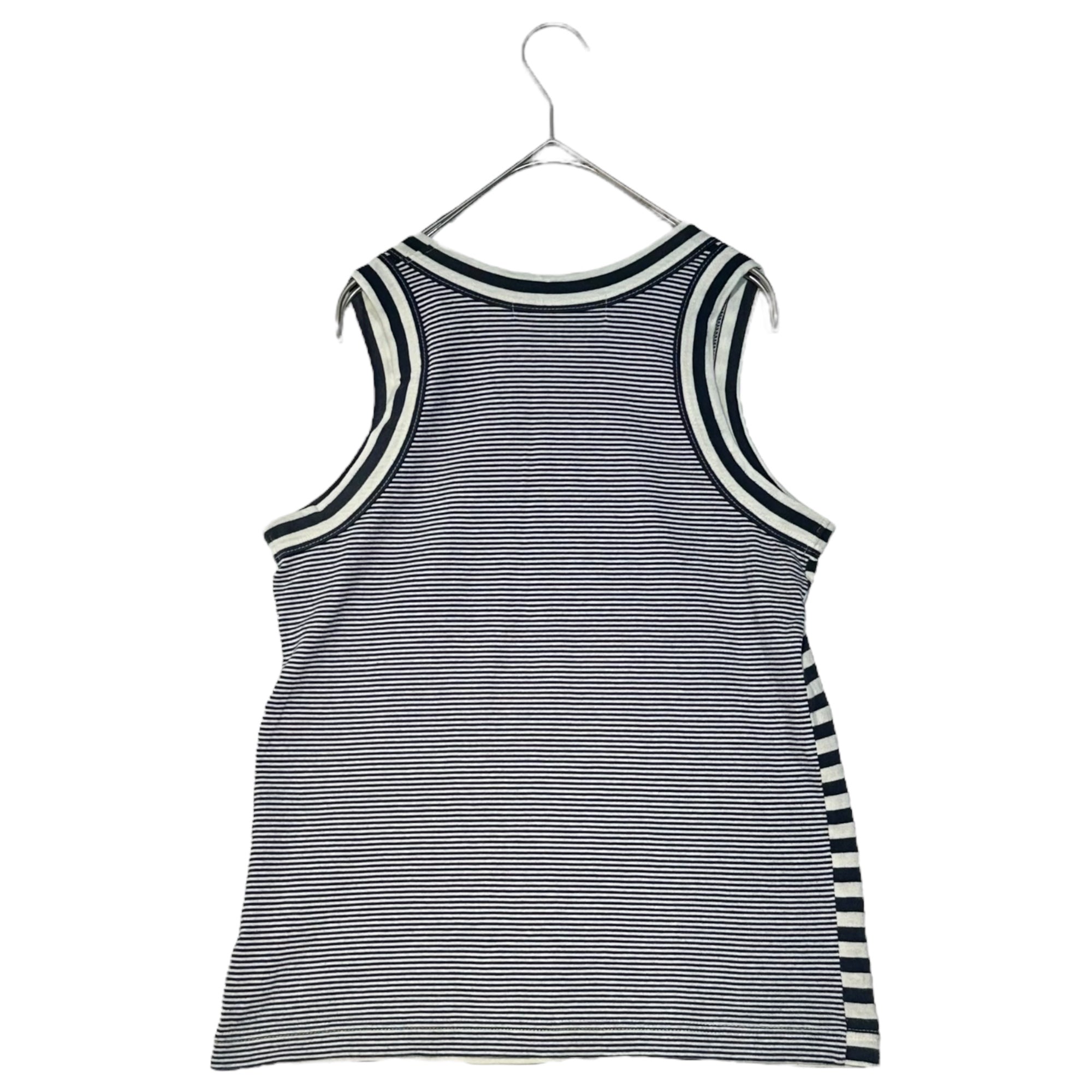 COMME des GARCONS JUNYA WATANABE(コムデギャルソンジュンヤワタナベ) 10SS Front and back border tank top 前後 ボーダー タンクトップ JE-T117 FREE ブルー×ホワイト AD2009