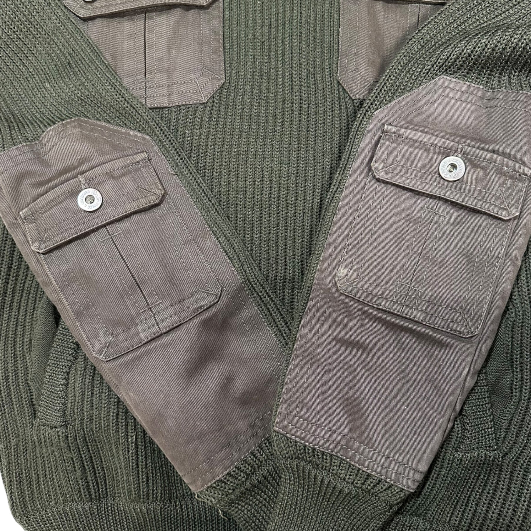 D&G(ディー&ジードルガバドルチェ&ガッバーナ) Military Pocket Pullover Wool Knit ミリタリー ポケット プルオーバー ウール ニット RK0366/SK611 M ブラウン