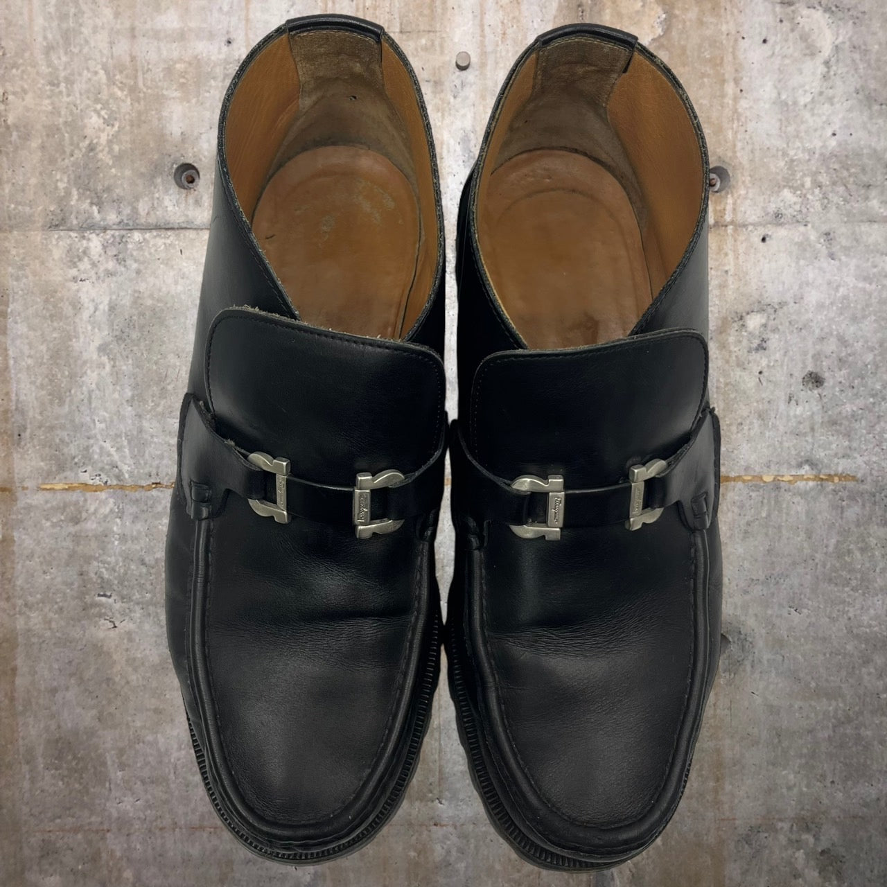 Salvatore Ferragamo(サルヴァトーレフェラガモ) ガンチーニチャッカブーツ UR32619 9 1/2(27.5程度) ブラック