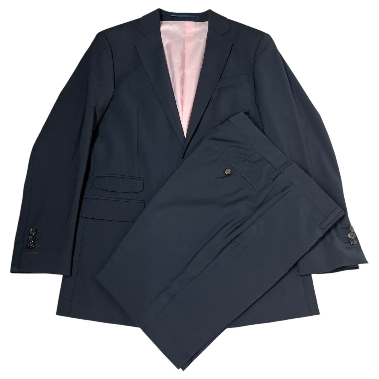 DSQUARED2(ディースクエアード) 2B テーラード ジャケット スラックス セット アップ スーツ S74FT0116 46(M程度) ネイビー ドレス ビジネス