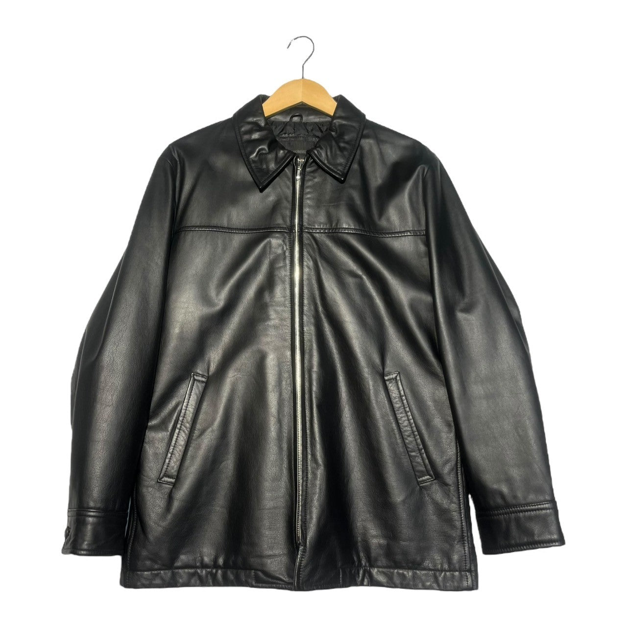TETE HOMME(テットオム) 00's cow hide leather jacket カウハイド レザー ジャケット コート 本革 16385002 L ブラック