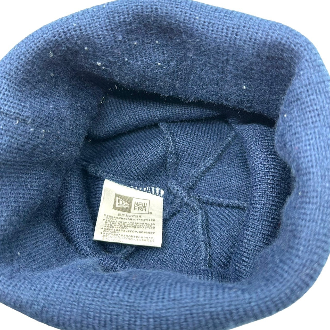 NEW ERA x Fragment Design(ニューエラ × フラグメント デザイン) Patch Logo Knit Cap パッチ ロゴ ニット帽 ネイビー×ホワイト