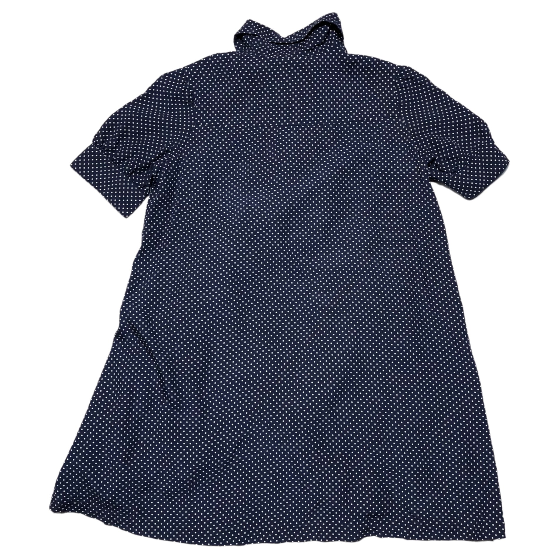 Vivienne Westwood RED LABEL(ヴィヴィアンウエストウッドレッドレーベル) 00's short sleeve dot blouse ショート スリーブ ドット ブラウス 357-01-59003 1(S程度) ネイビー×ホワイト ワンピース チュニック