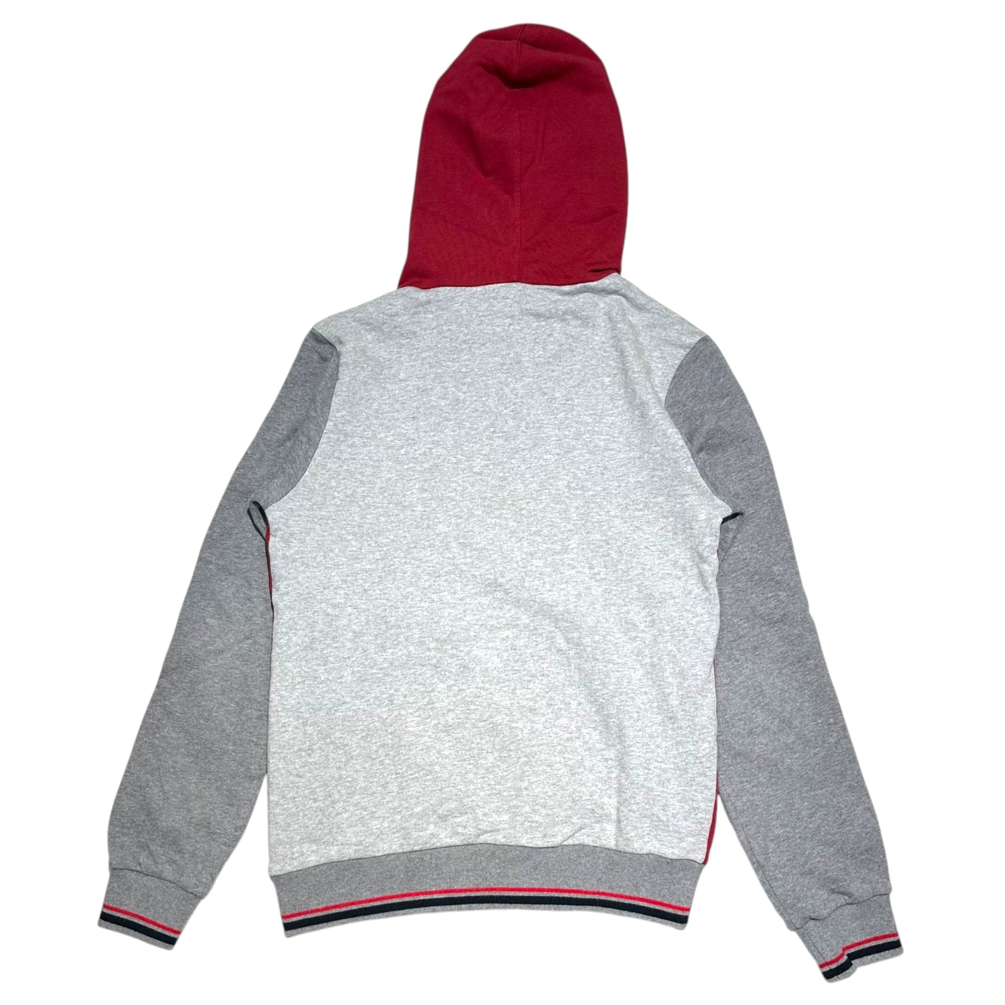 D&G(ディー&ジードルガバドルチェ&ガッバーナ) 68 Logo Patch Pullover Hoodie ロゴ ワッペン プルオーバー パーカー 44(XS程度) レッド×グレー